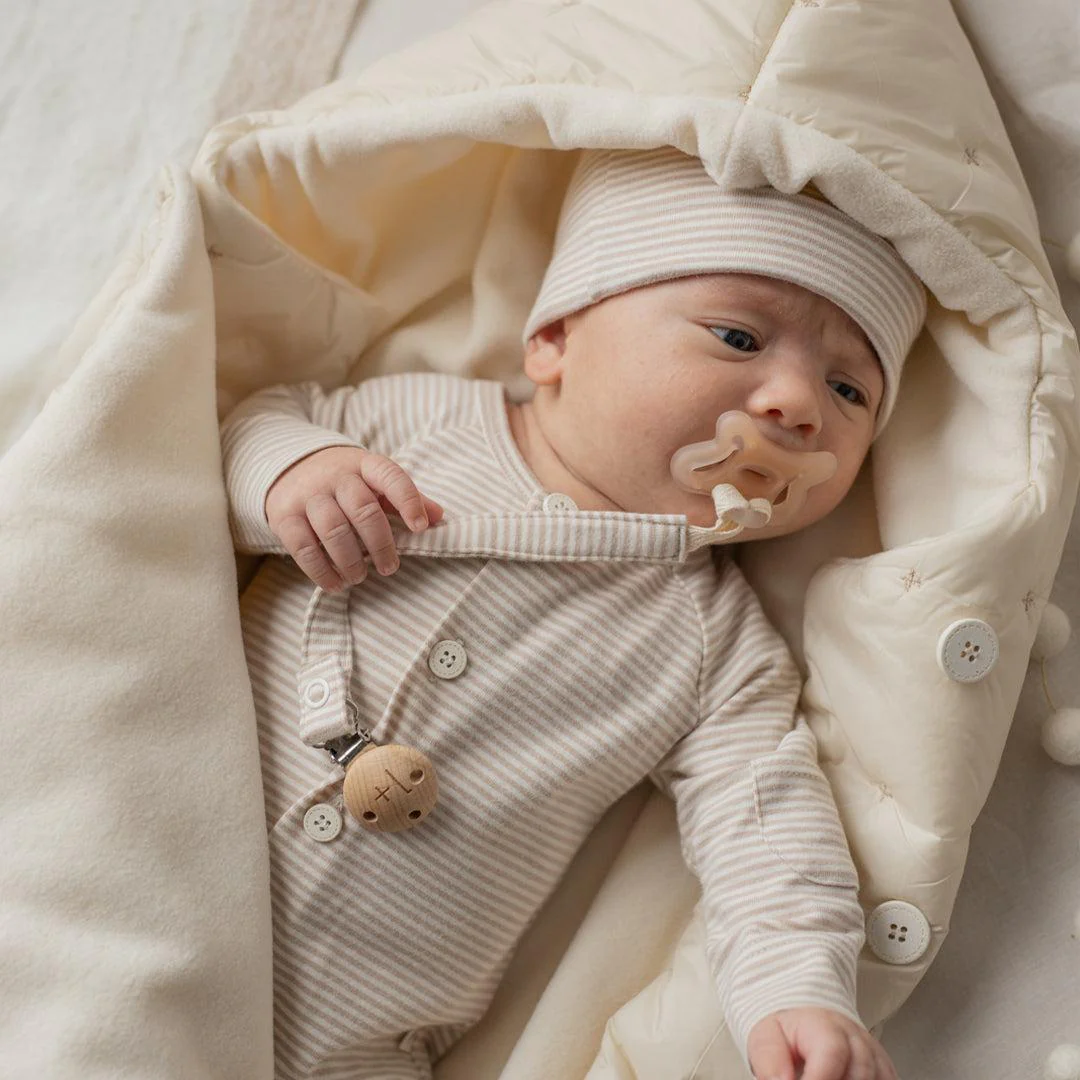 1+ In The Family Aina Pacifier Clip - Beige - Image 2