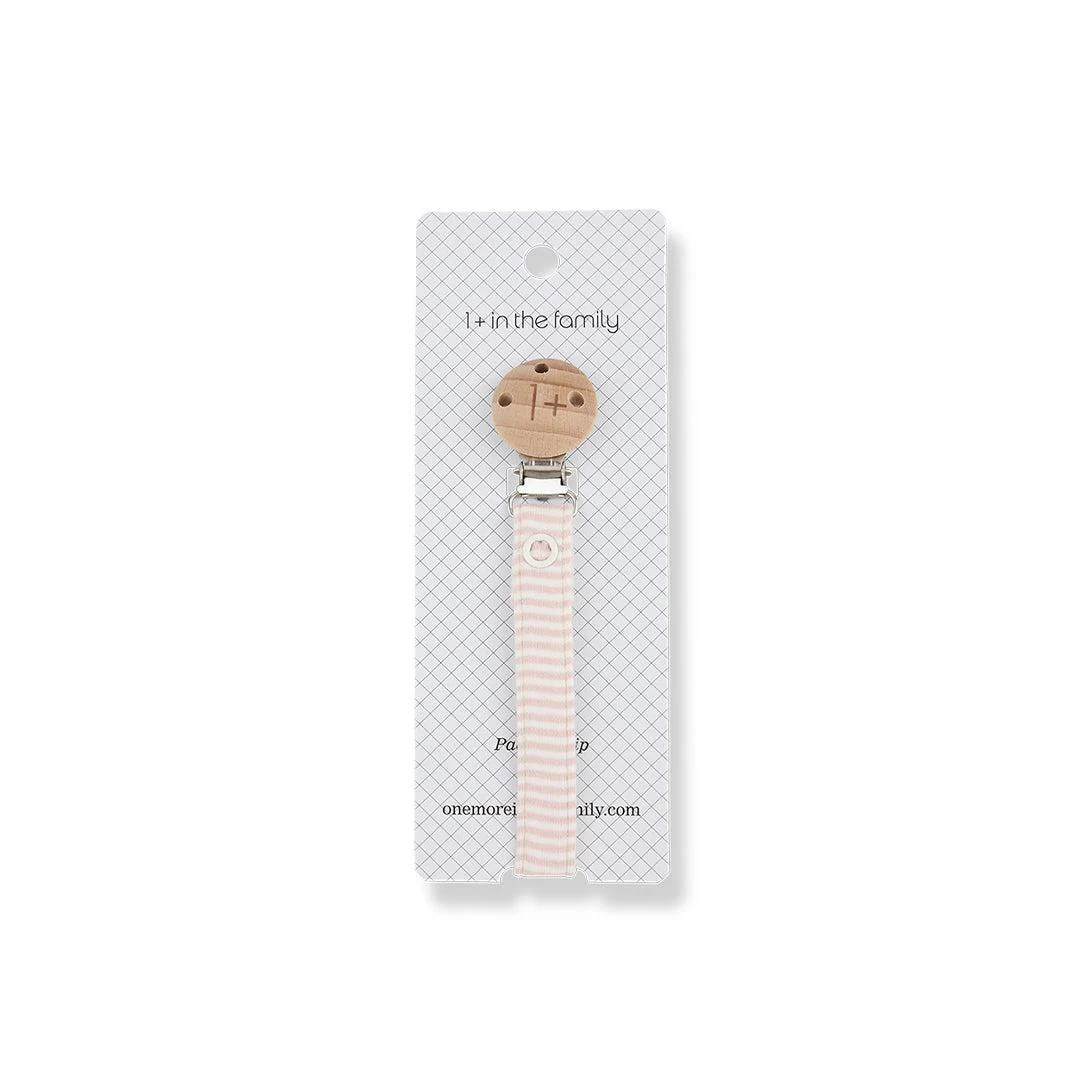 1+ In The Family Aina Pacifier Clip - Nude
