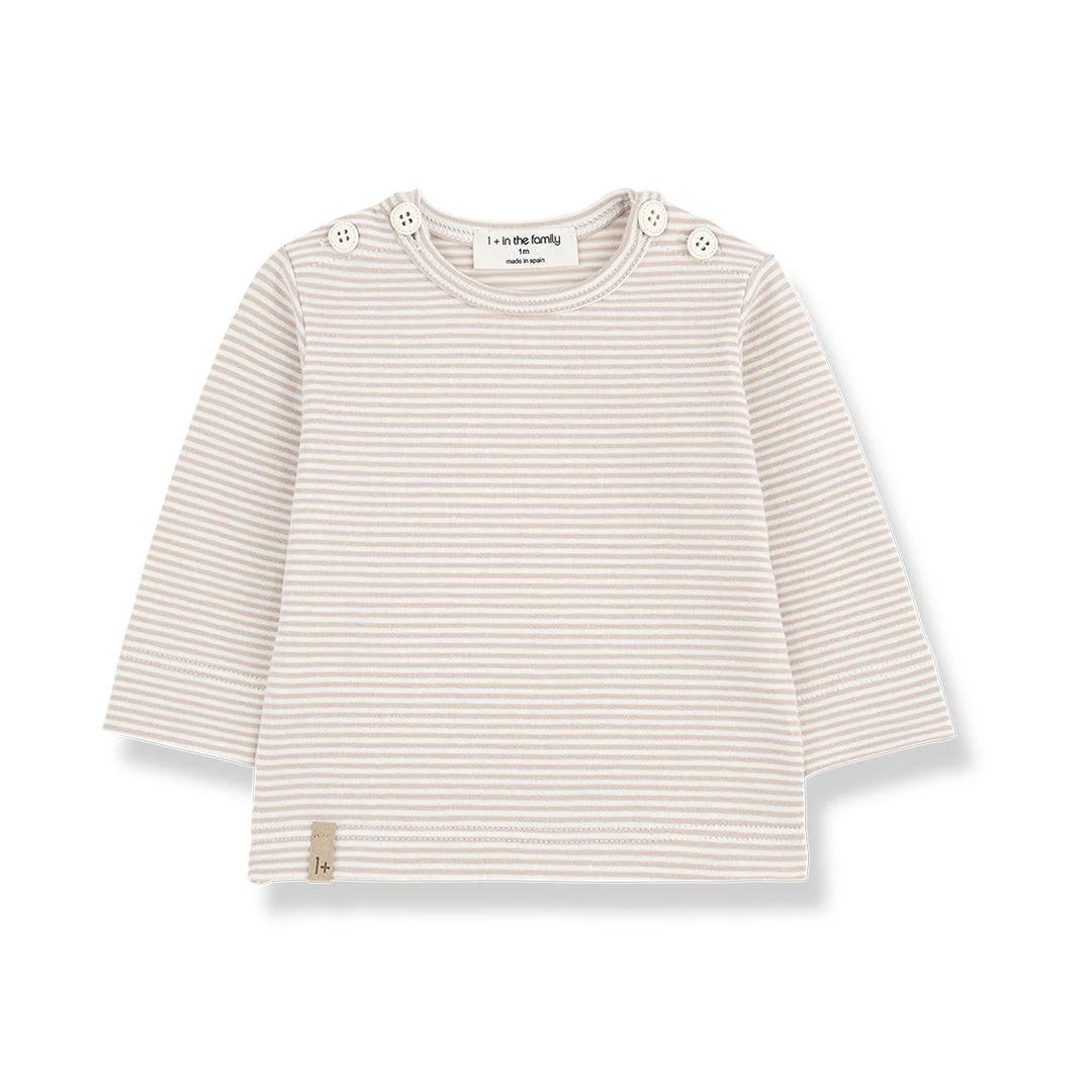 1+ In The Family OT Long Sleeve T-shirt - Beige