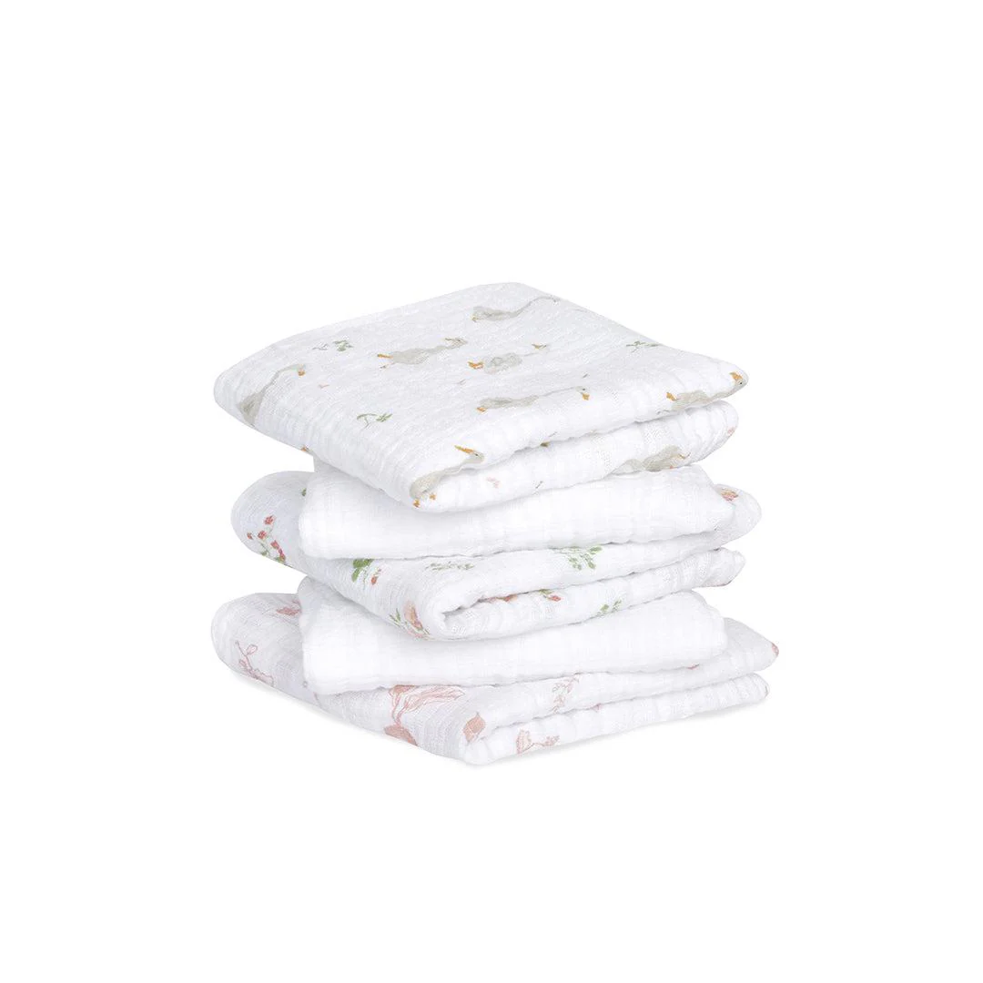 aden + anais Essentials Cotton Muslin Squares - 5 Pack - Country Floral