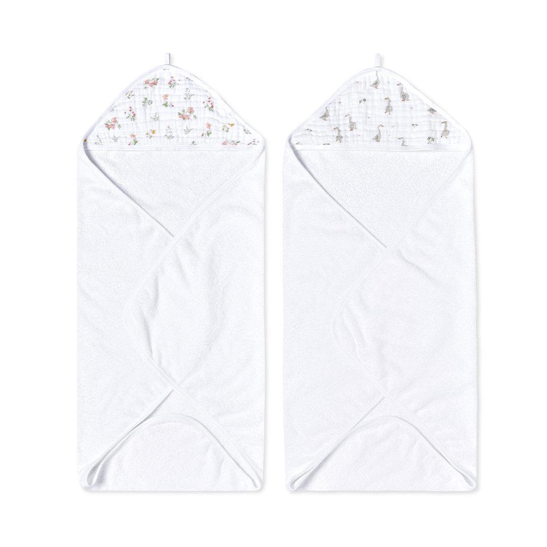 aden + anais Essentials Hooded Towel - 2 Pack - Country Floral