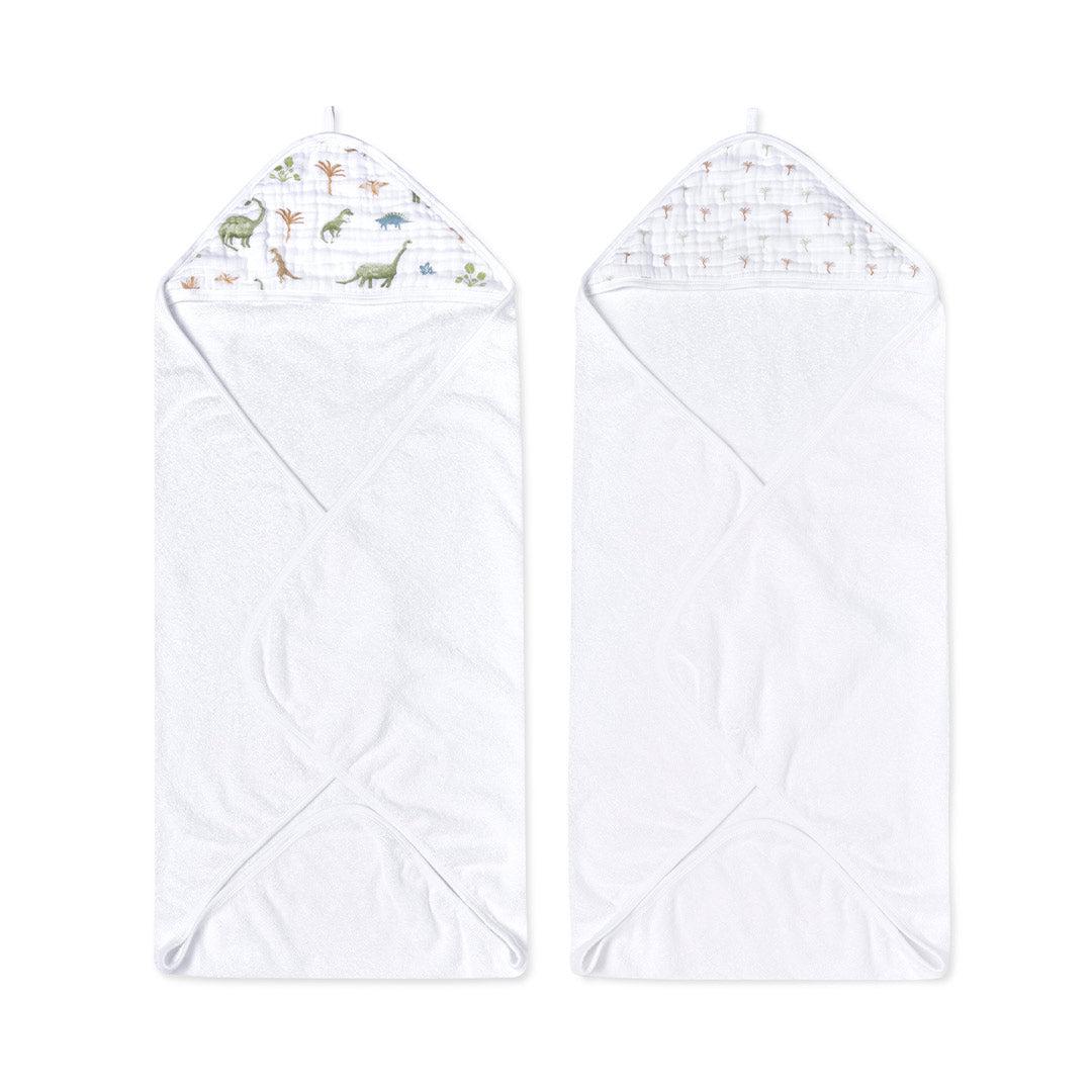 aden + anais Essentials Hooded Towel - 2 Pack - Dino Jungle