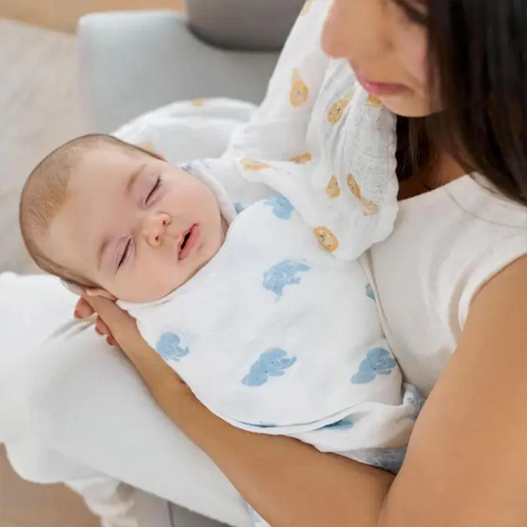 aden + anais Large Organic Cotton Muslin Swaddles 4pk - Animal Kingdom - Image 5