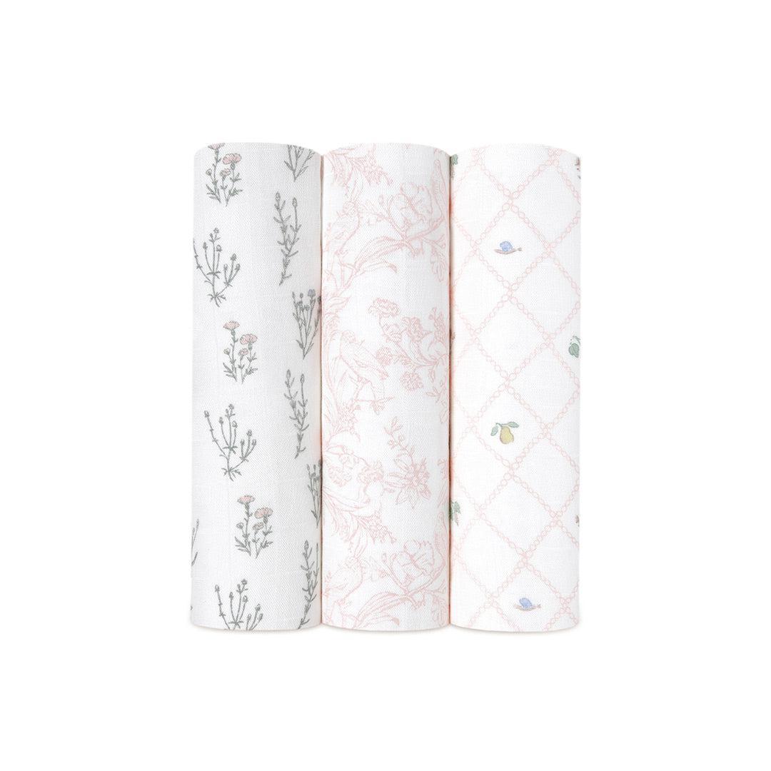 aden + anais Large Silky Soft Swaddles - 3 Pack - French Floral