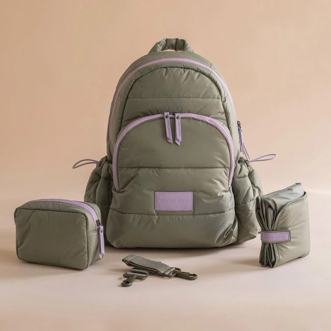 Avery Row Changing Backpack - Olive Green - Image 7