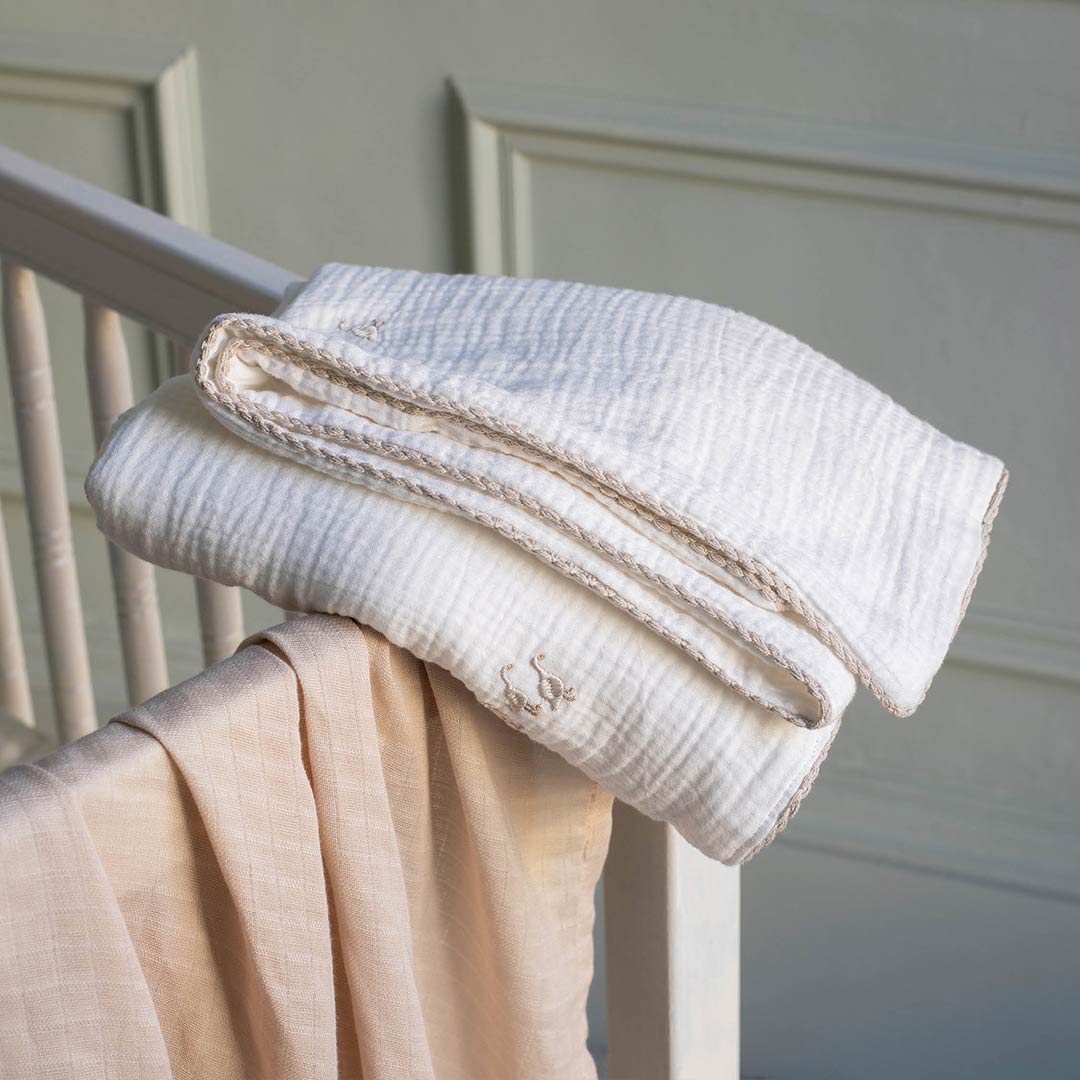 Avery Row Embroidered Muslin Blanket - Little Farm - Image 5