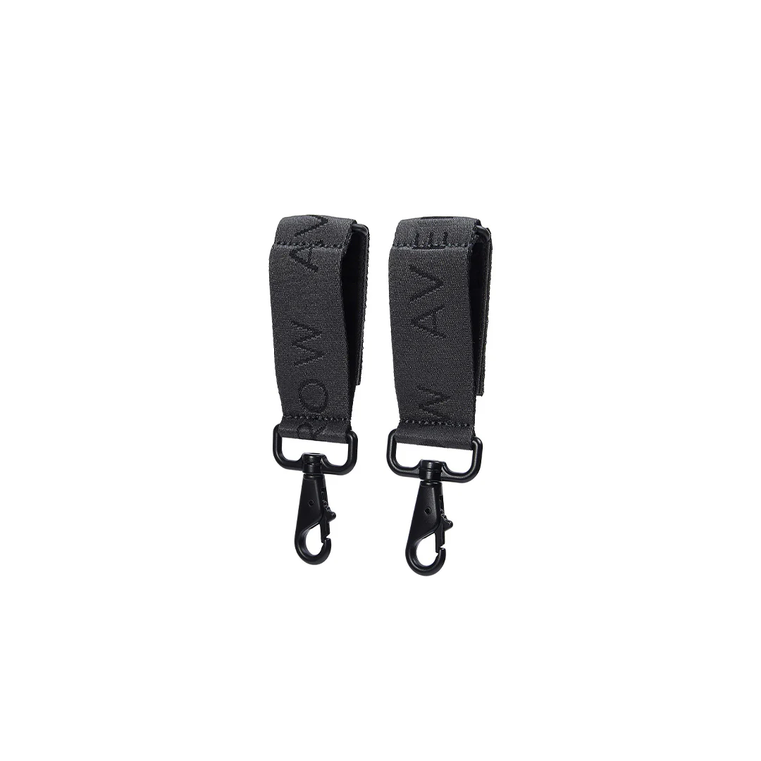 Avery Row Logo Pram Bag Clips - Soft Black