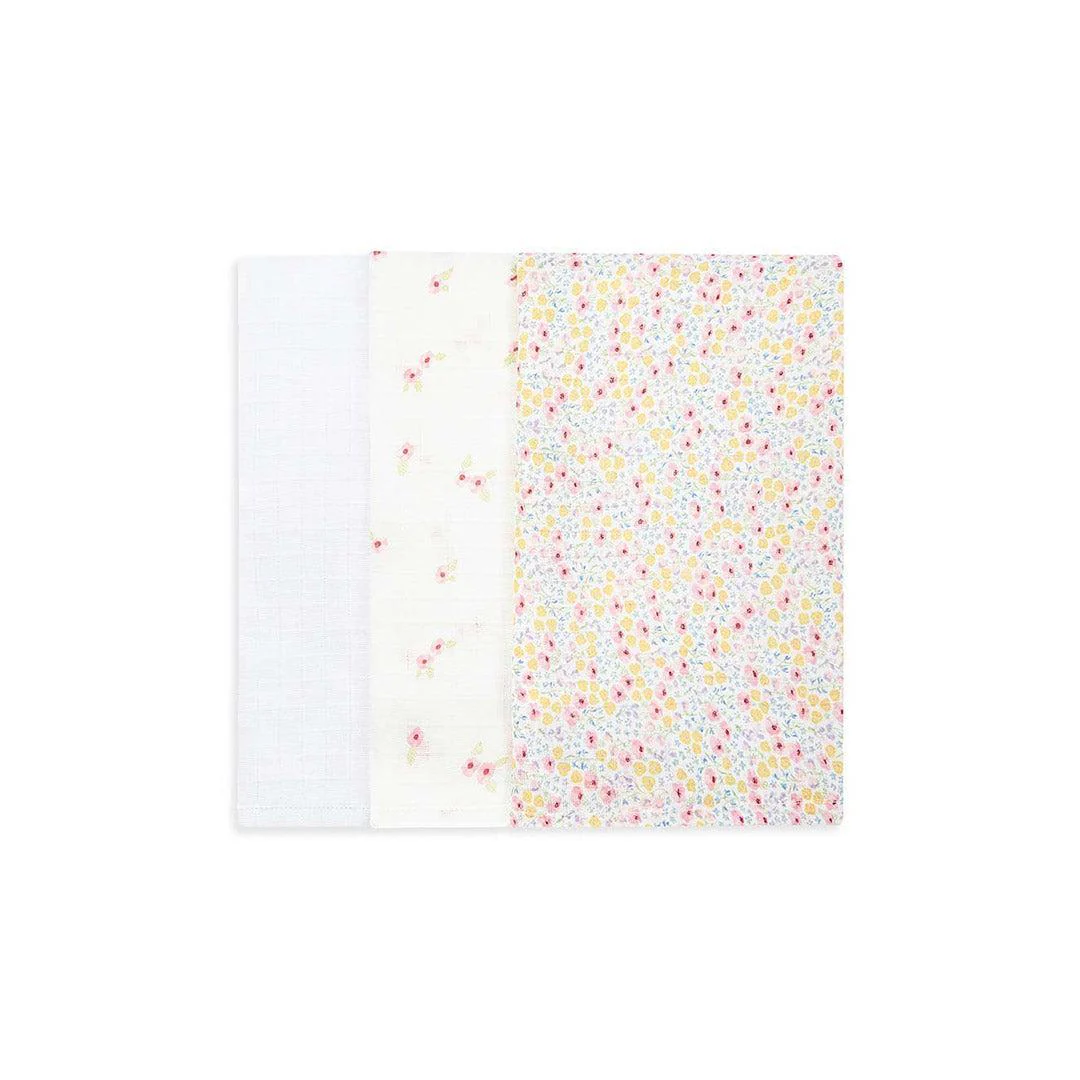 Avery Row Muslin Squares, Set of 3 - Wildflower Garden