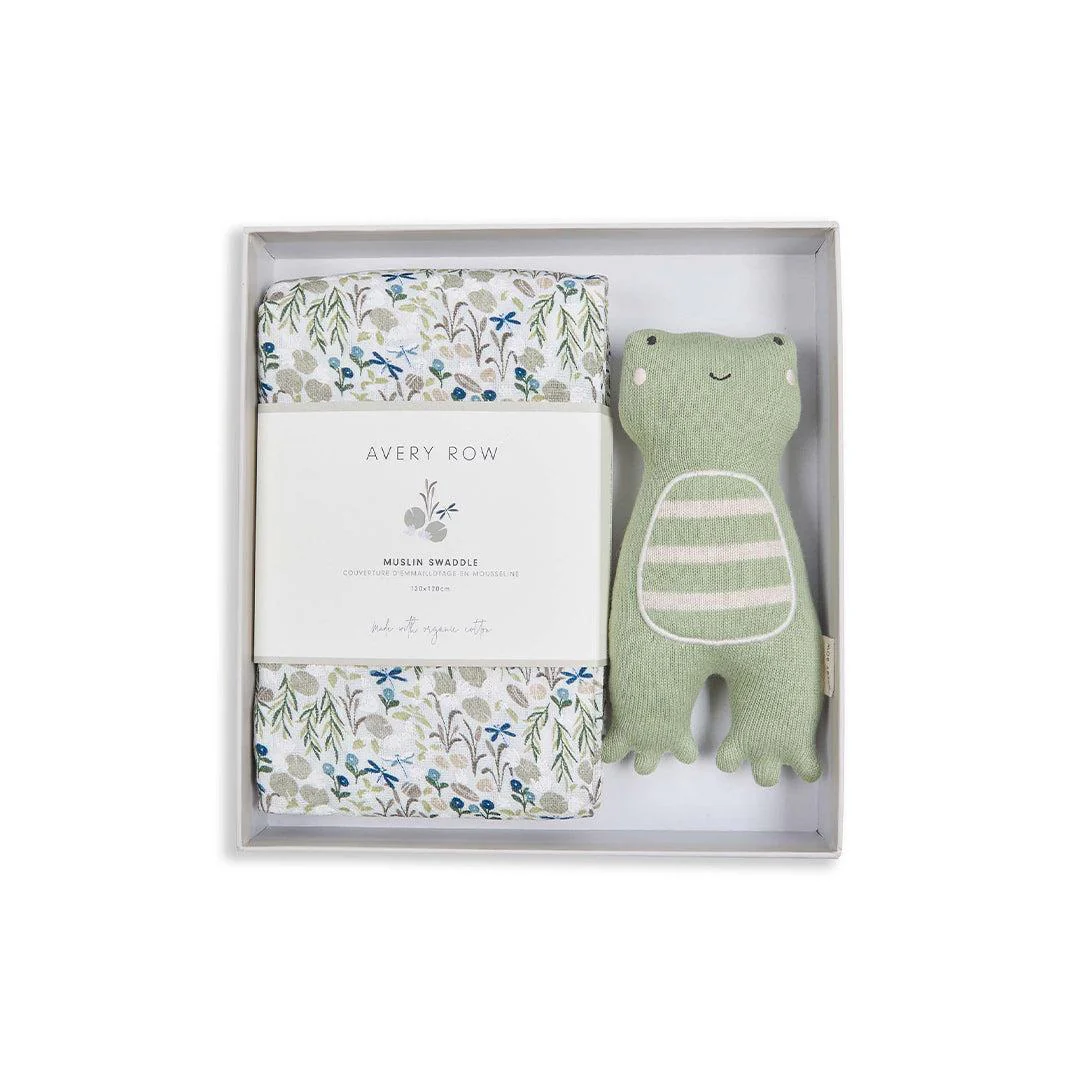 Avery Row Swaddle & Cuddle Gift Set - Riverbank
