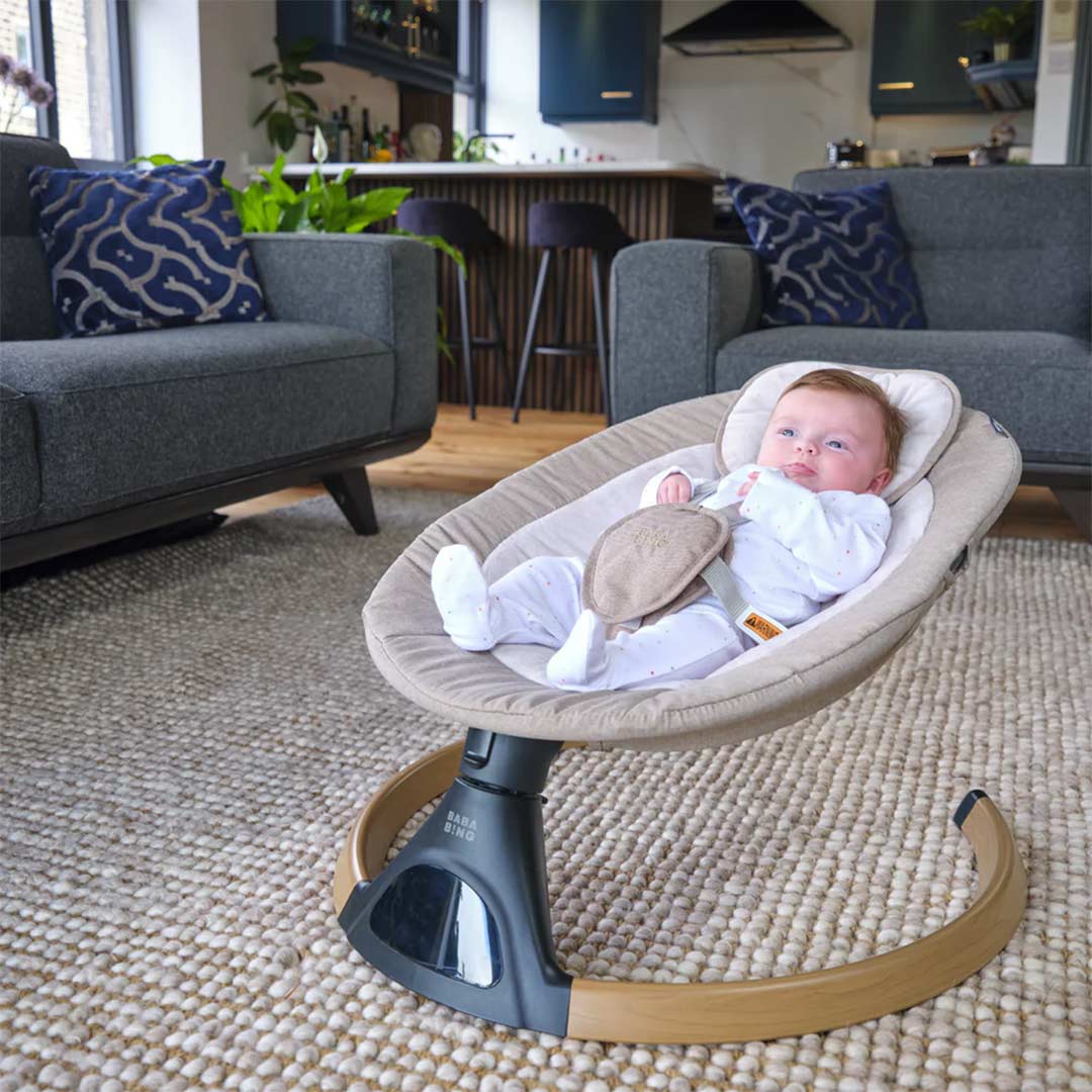 Bababing Automatic Hub 2 Baby Swing - Beige - Image 3
