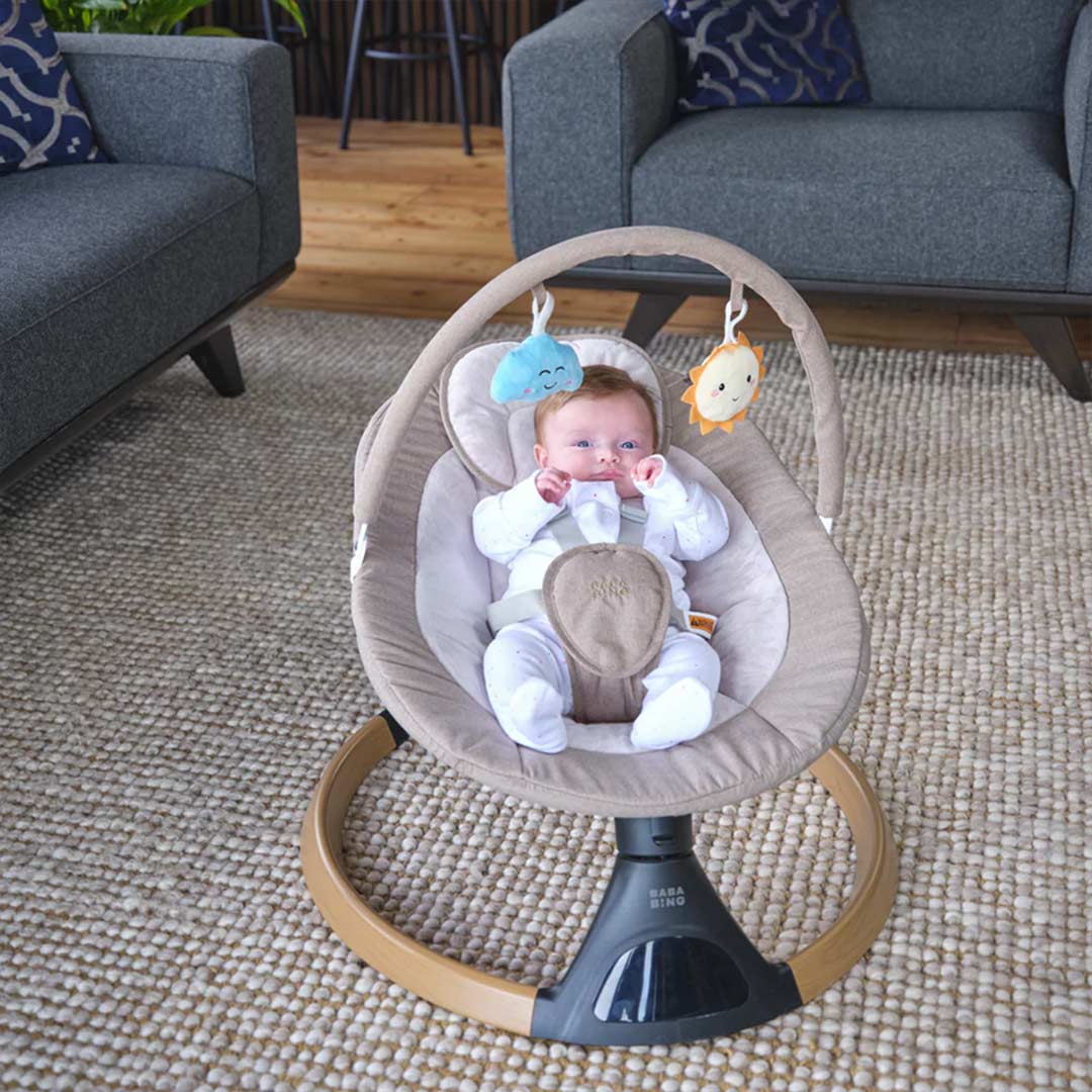 Bababing Automatic Hub 2 Baby Swing - Beige - Image 4