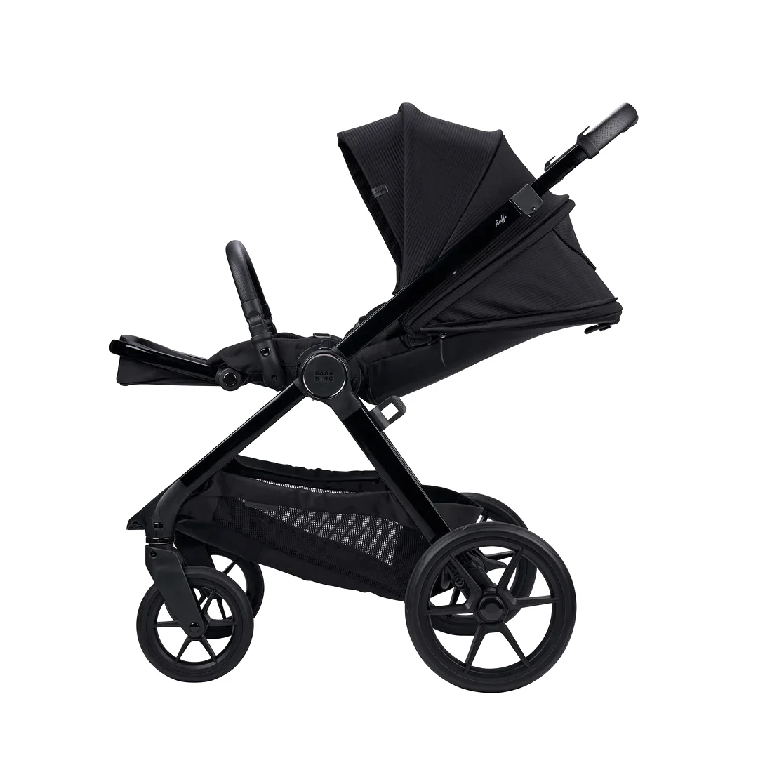 Bababing Raffi MKII Pushchair & Carrycot - Satin Black - Image 9
