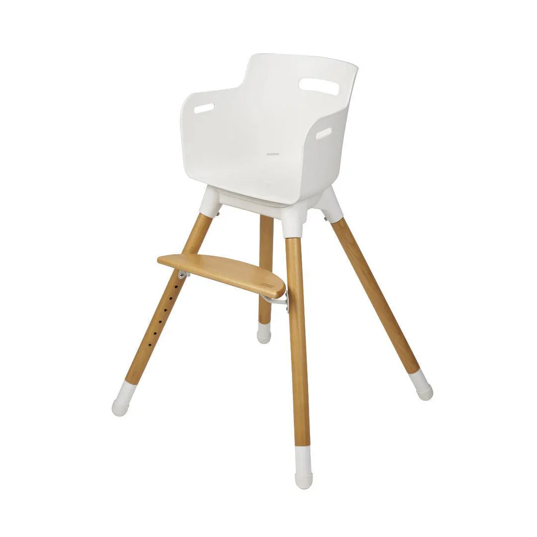Bababing Una Highchair - White/Wood/Grey - Image 10
