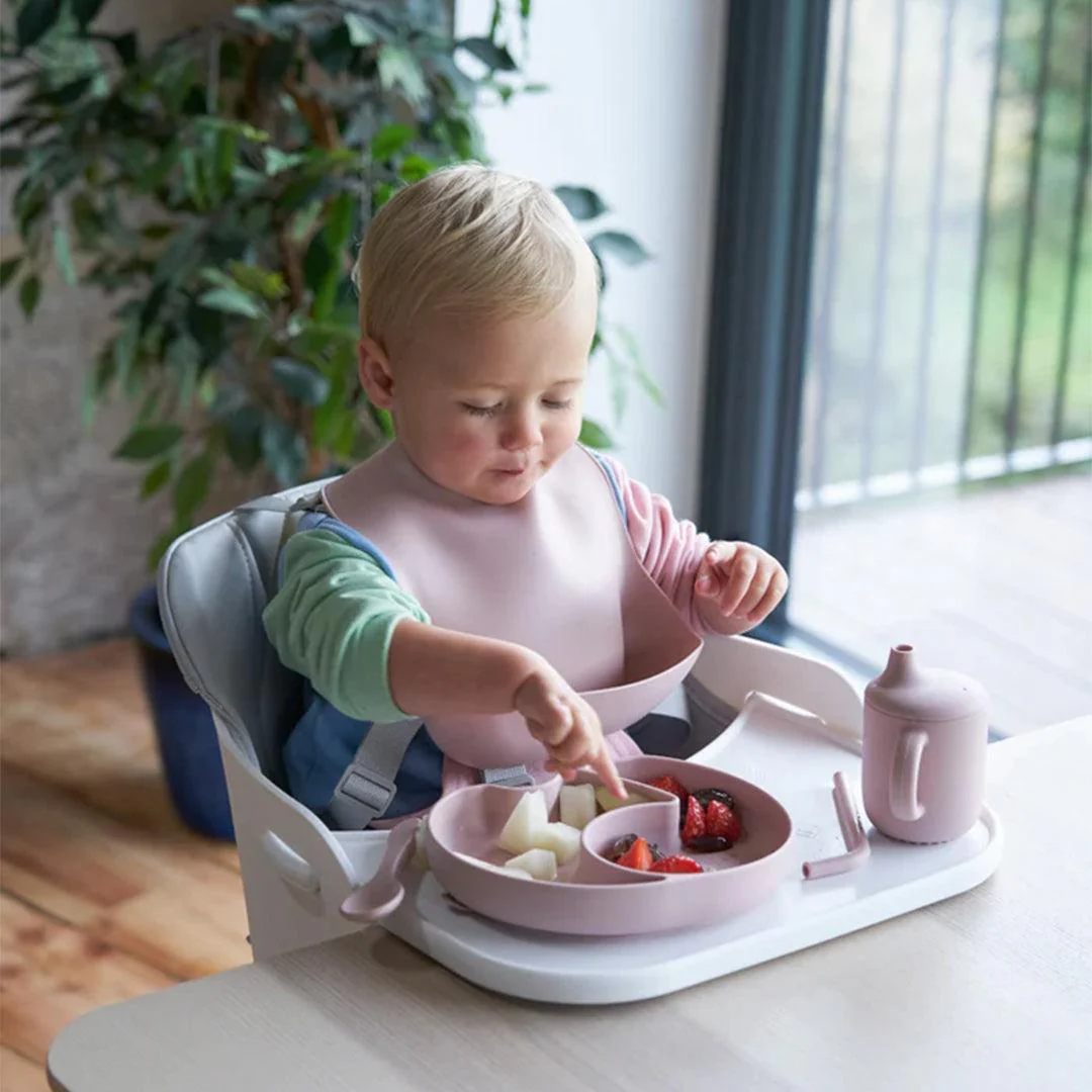 Bababing Una Highchair - White/Wood/Grey - Image 3