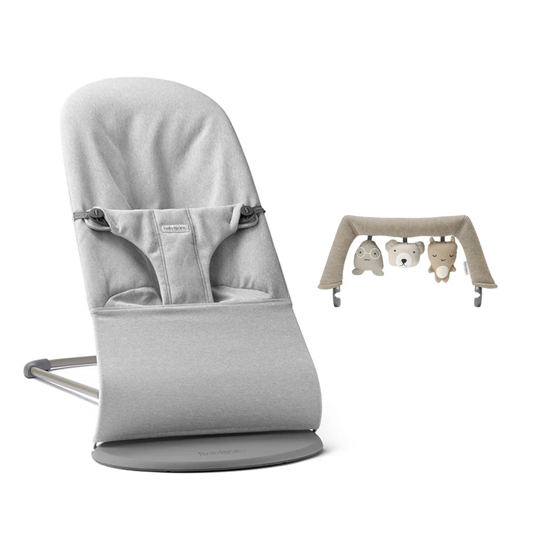 BabyBjörn Bouncer Bliss Woven Mélange - Light Grey - Image 12