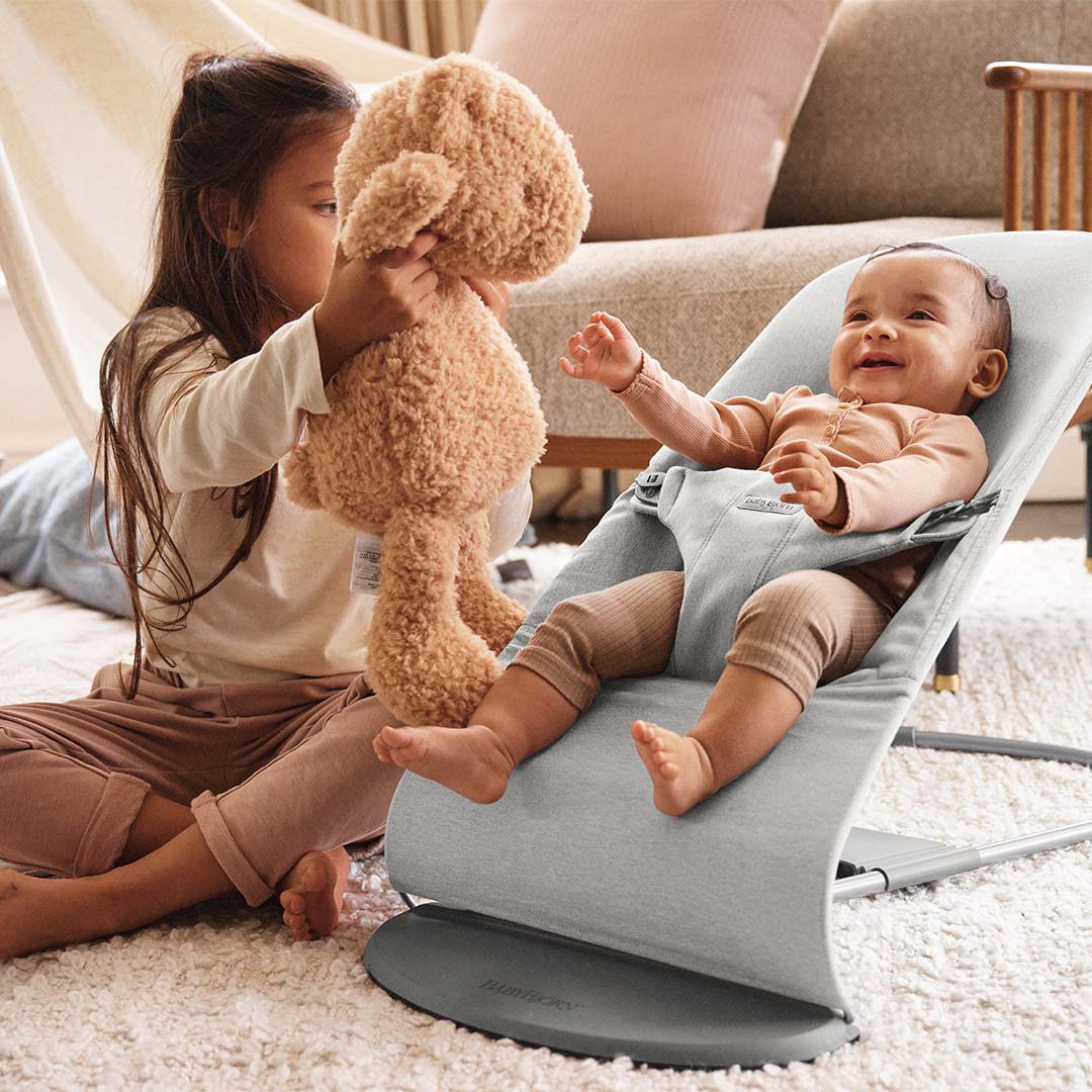 BabyBjörn Bouncer Bliss Woven Mélange - Light Grey - Image 3