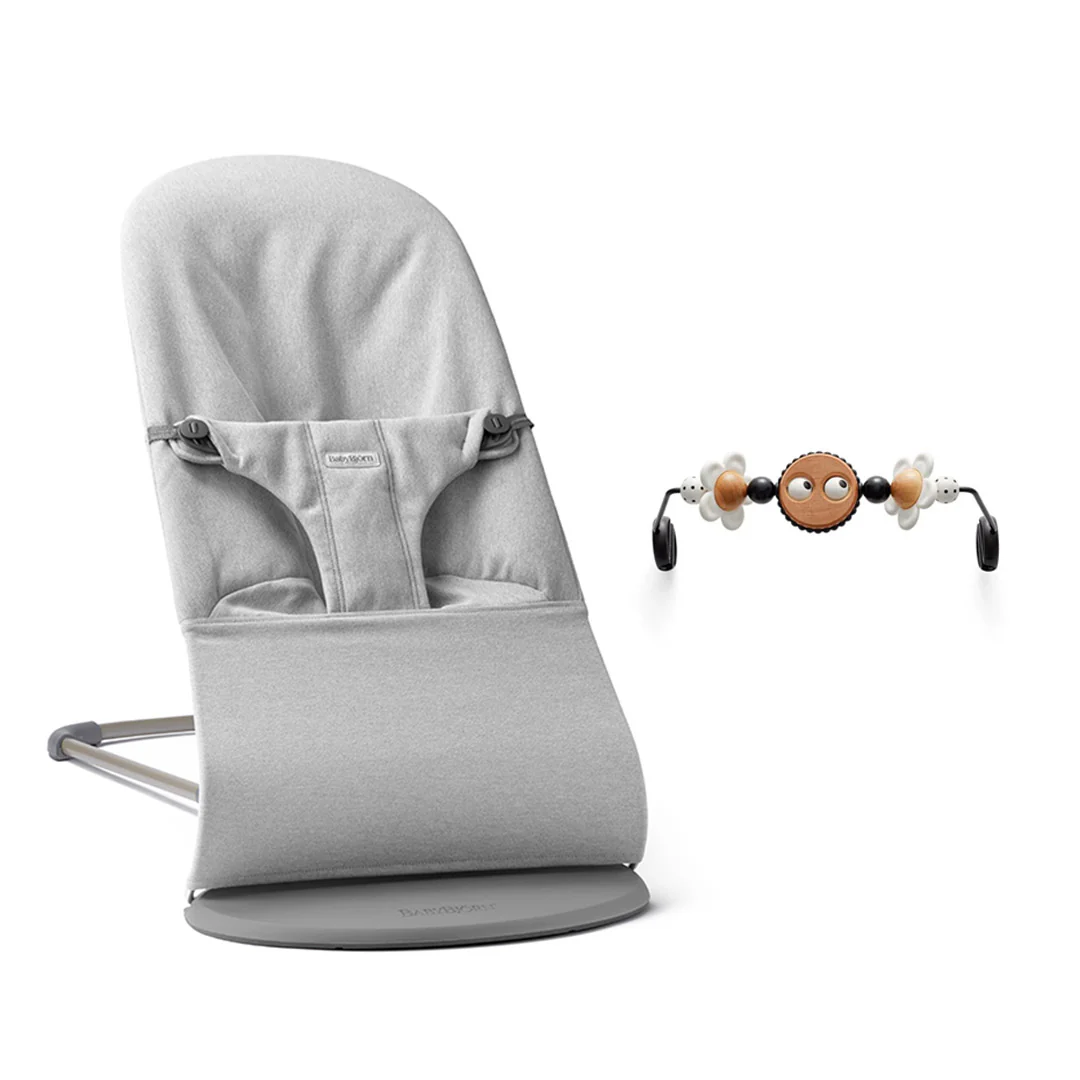 BabyBjörn Bouncer Bliss Woven Mélange - Light Grey - Image 9