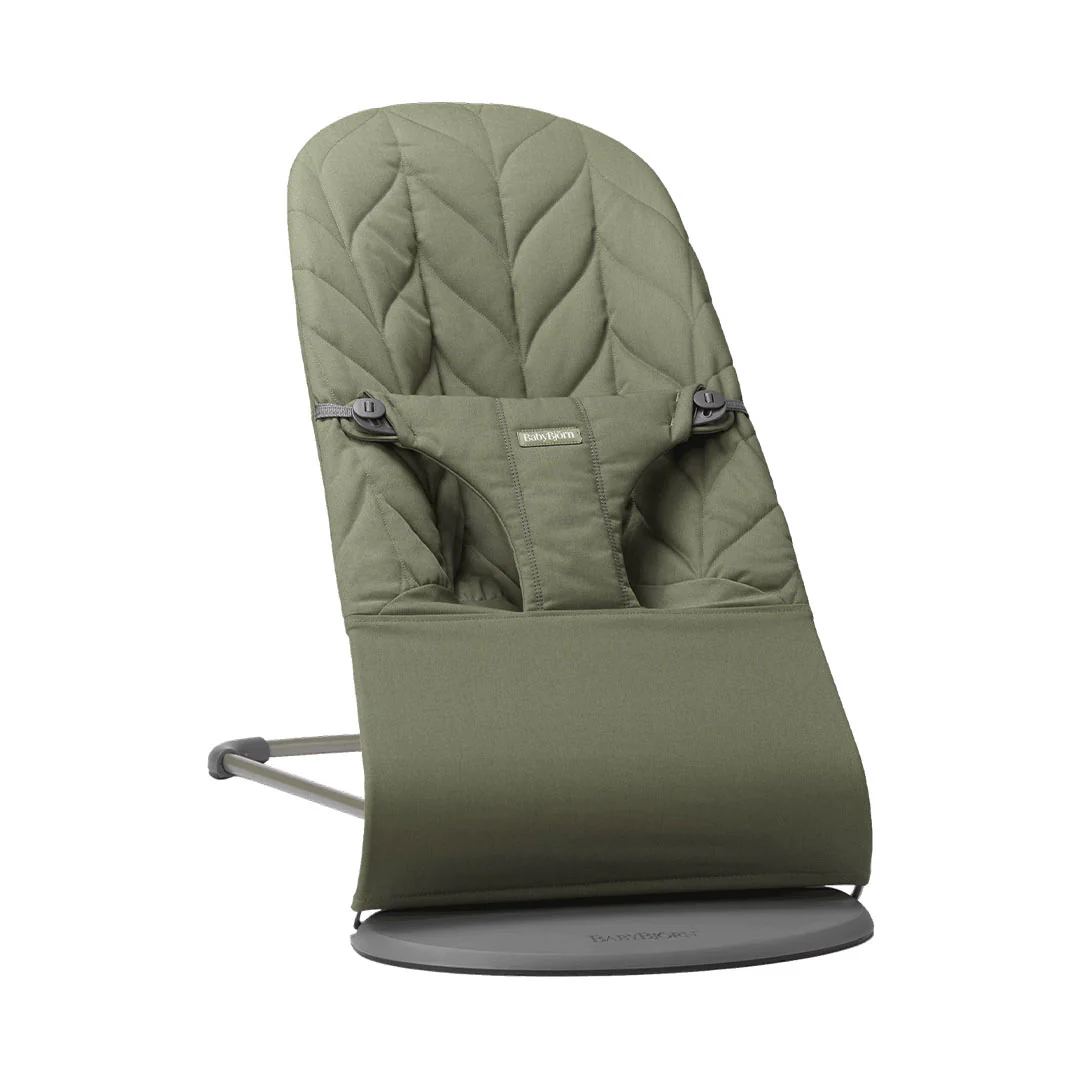 BabyBjörn Bliss Woven Petal Quilt Baby Bouncer - Dark Green