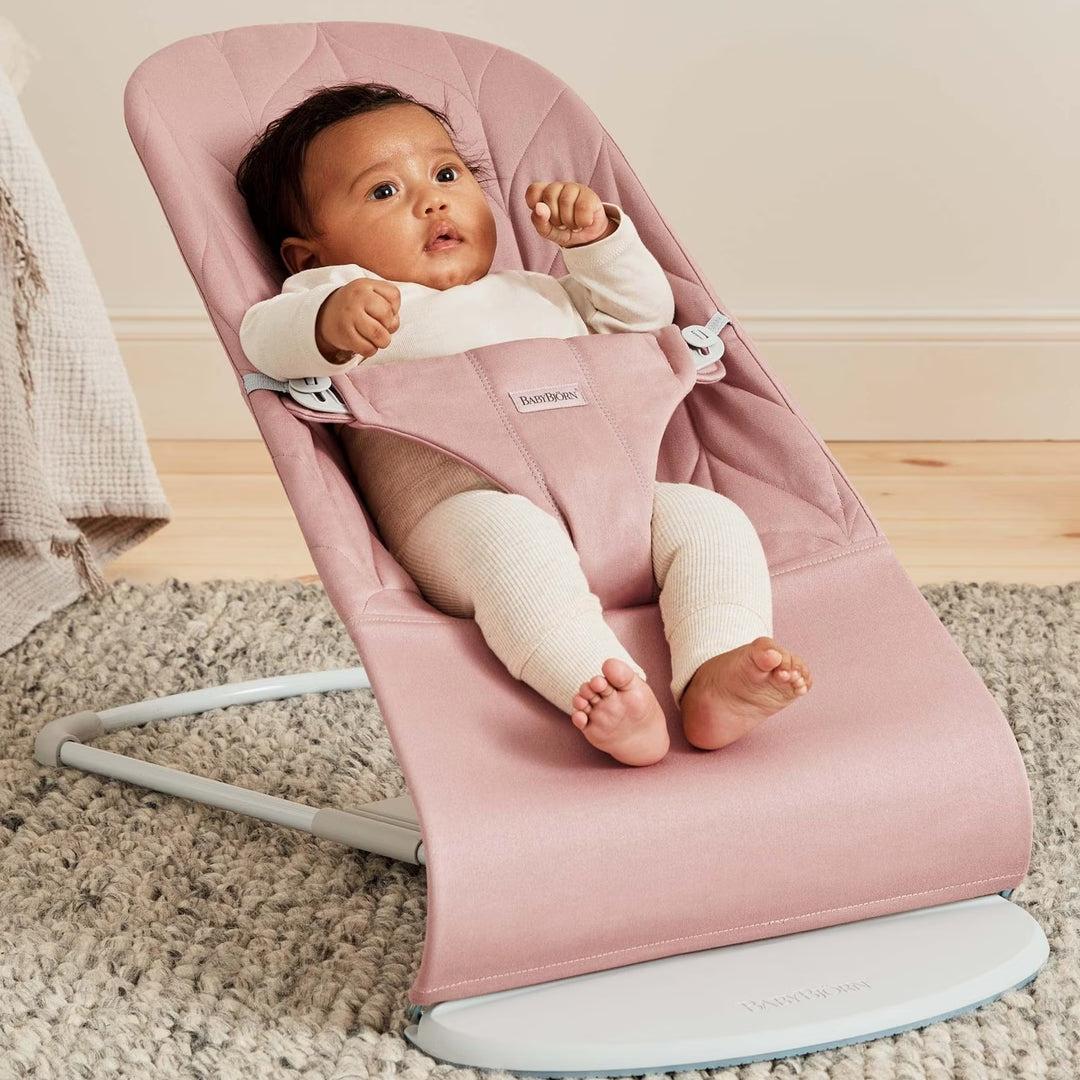 BabyBjörn Bliss Woven Petal Quilt Baby Bouncer - Dusty Pink - Image 10
