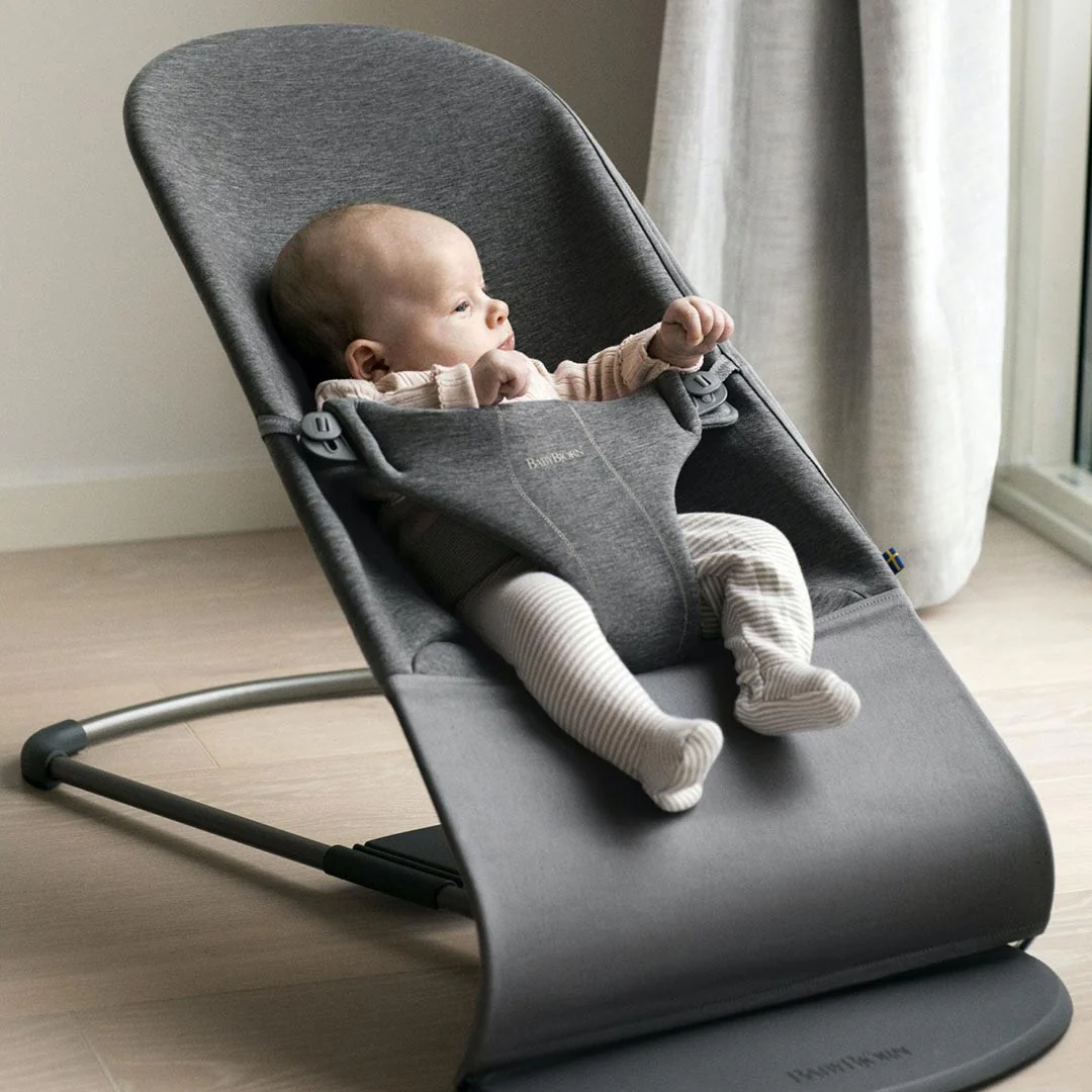 BabyBjorn Bouncer Bliss - 3D Jersey - Charcoal Grey - Image 4