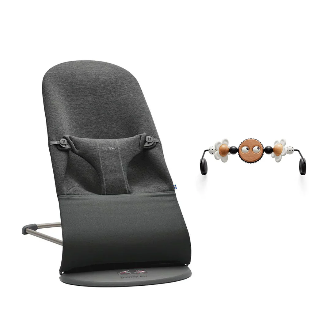 BabyBjorn Bouncer Bliss - 3D Jersey - Charcoal Grey - Image 9