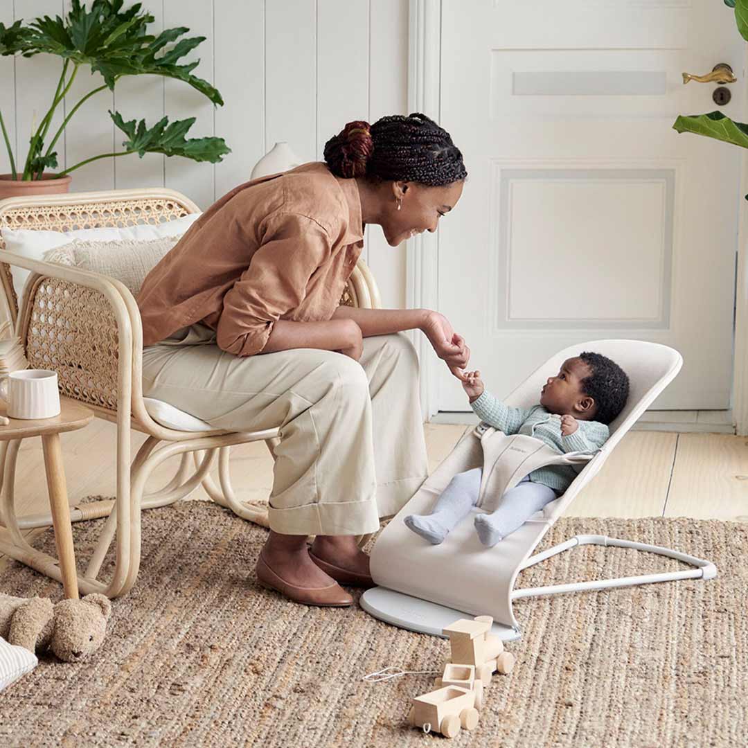 BabyBjorn Bouncer Bliss - 3D Jersey - Light Beige - Image 3
