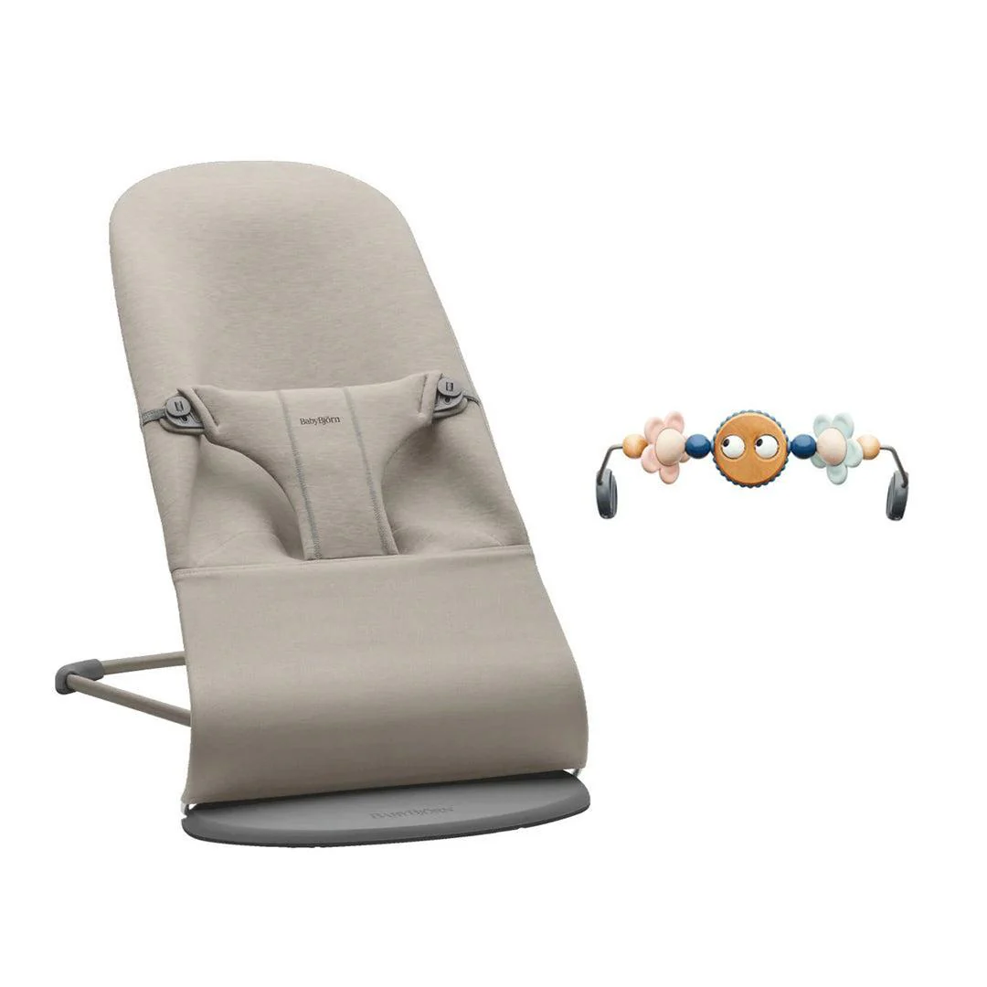 BabyBjorn Bouncer Bliss - 3D Jersey  - Sand Grey - Image 12