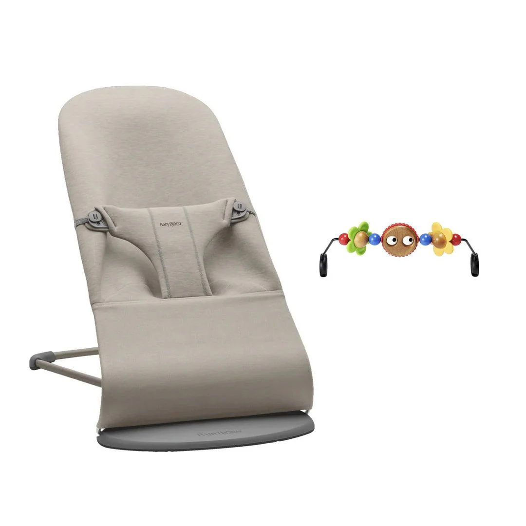 BabyBjorn Bouncer Bliss - 3D Jersey  - Sand Grey - Image 15