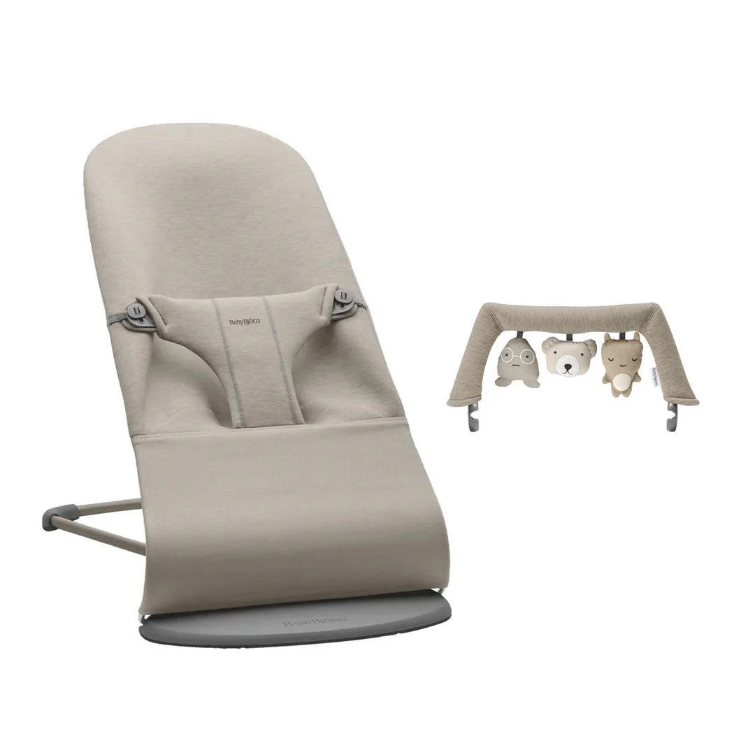 BabyBjorn Bouncer Bliss - 3D Jersey  - Sand Grey - Image 16
