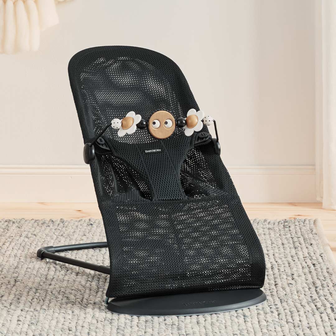 BabyBjorn Bouncer Toy - Googly Eyes - Black + White - Image 4