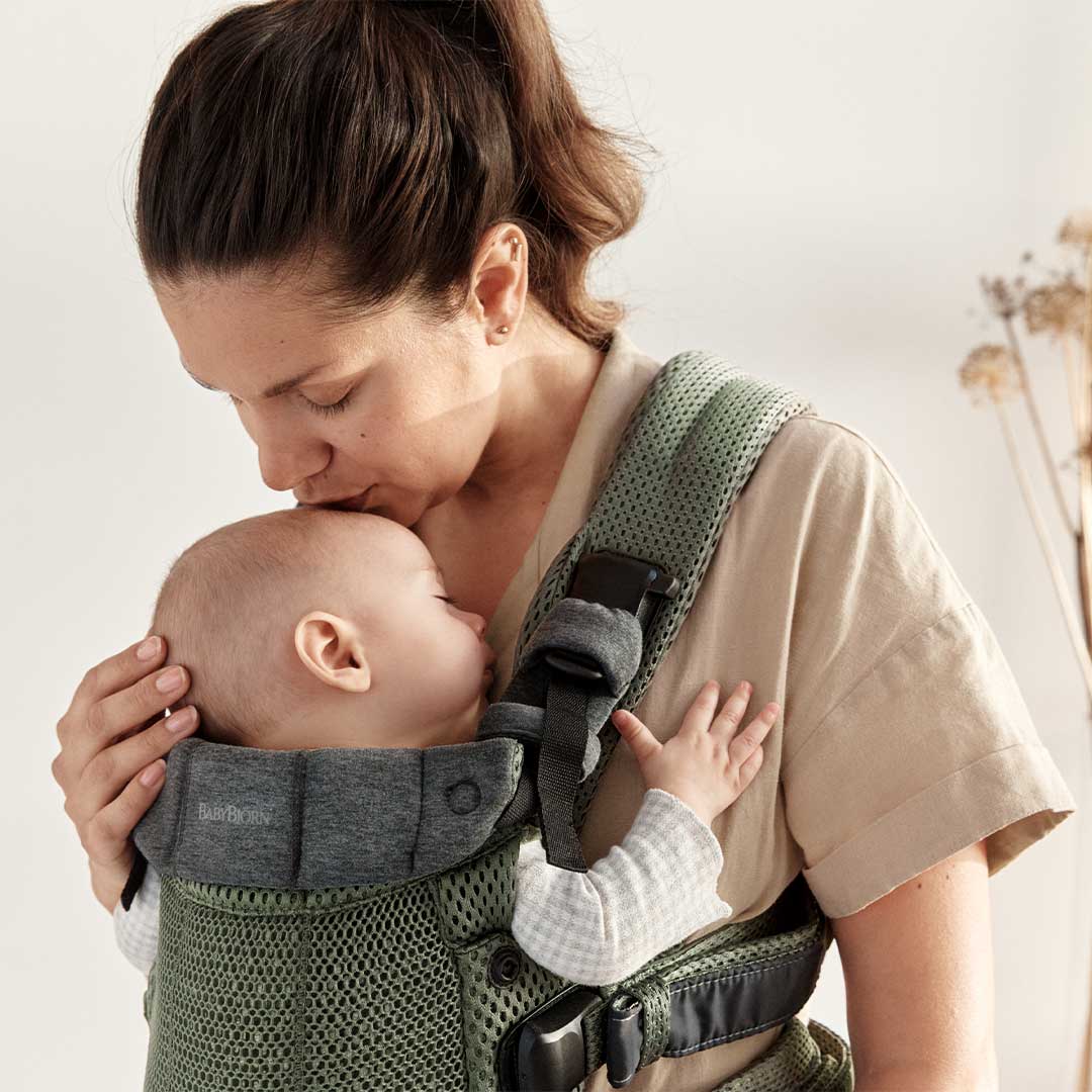 BabyBjörn Harmony Baby Carrier - Dark Green - 3D Mesh - Image 4