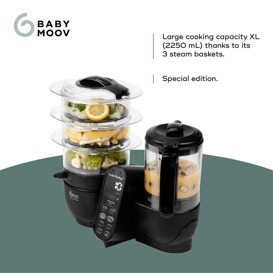 Babymoov Nutribaby (+) XL Black Edition 6 in 1 - Black - Image 3