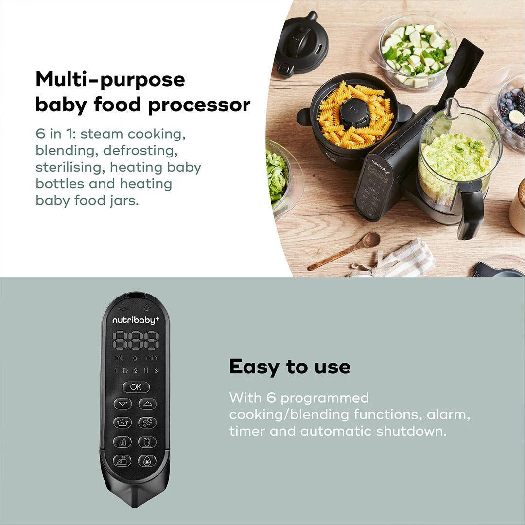 Babymoov Nutribaby (+) XL Black Edition 6 in 1 - Black - Image 5