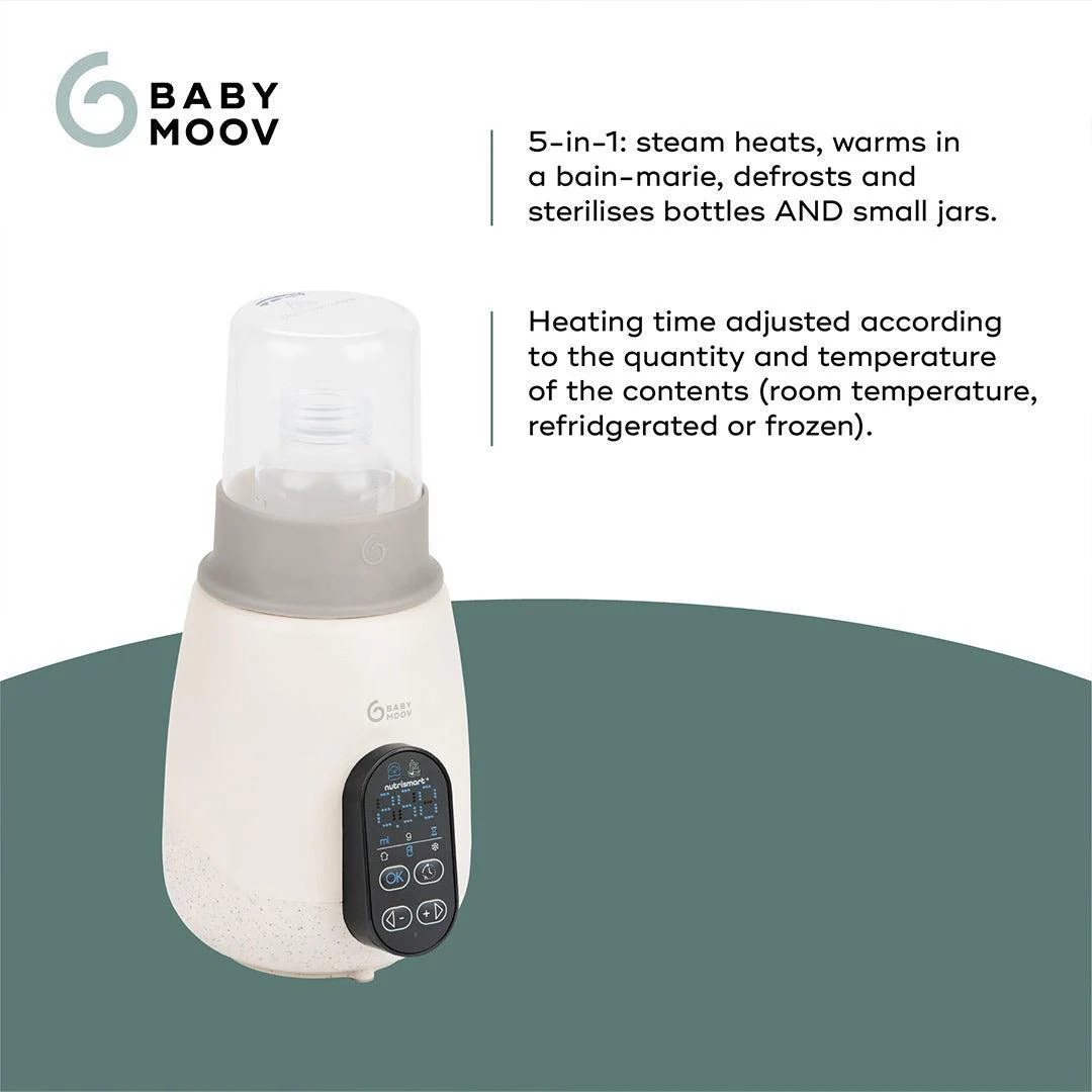 Babymoov NutriSmart+ 4 in 1 Bottle Warmer & Steriliser - with 12v Travel Adaptor - Mineral Beige - Image 3
