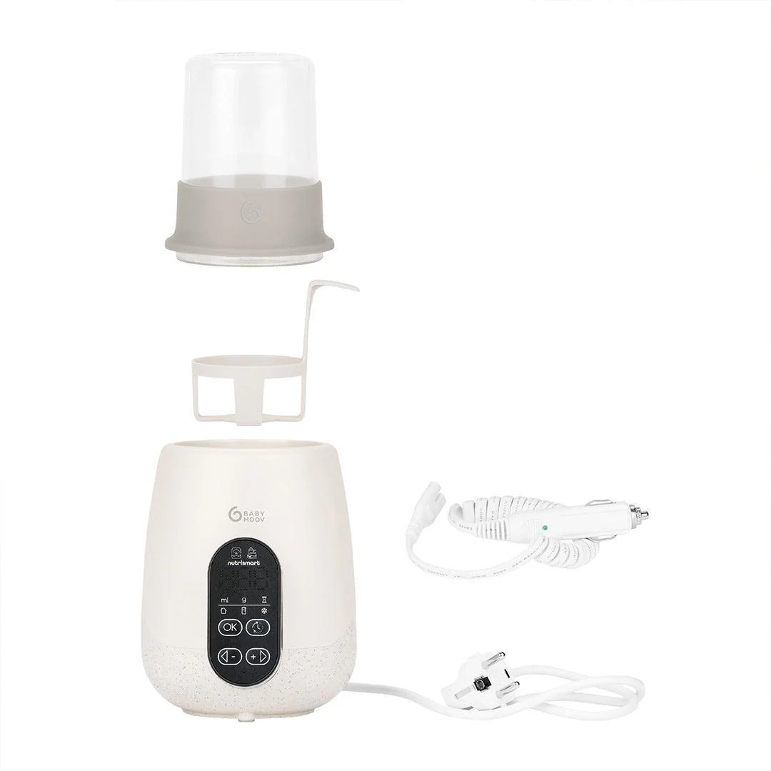 Babymoov NutriSmart+ 4 in 1 Bottle Warmer & Steriliser - with 12v Travel Adaptor - Mineral Beige - Image 8