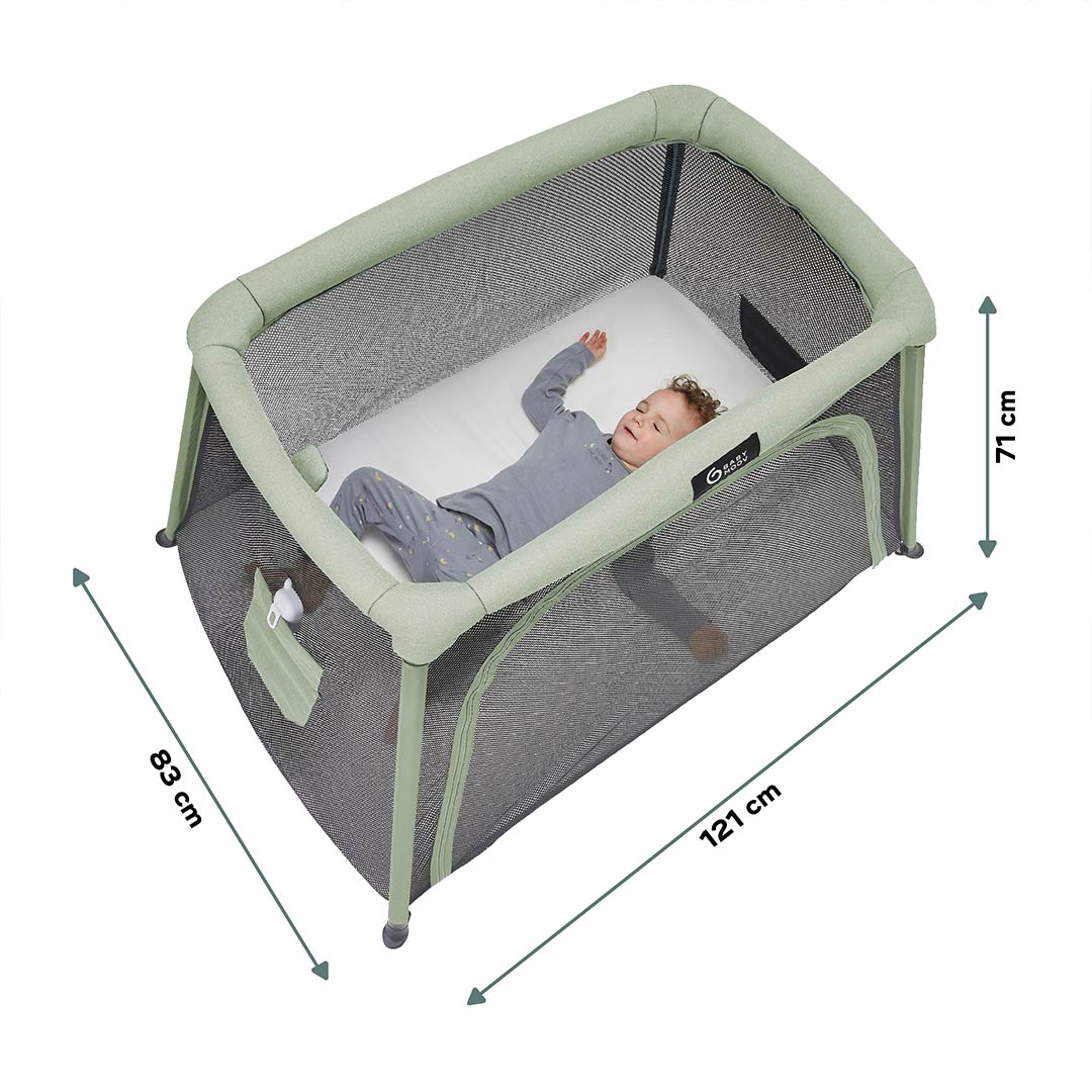 Babymoov Travel Cot 3 in 1 Moov & Comfy - Sage - Image 7