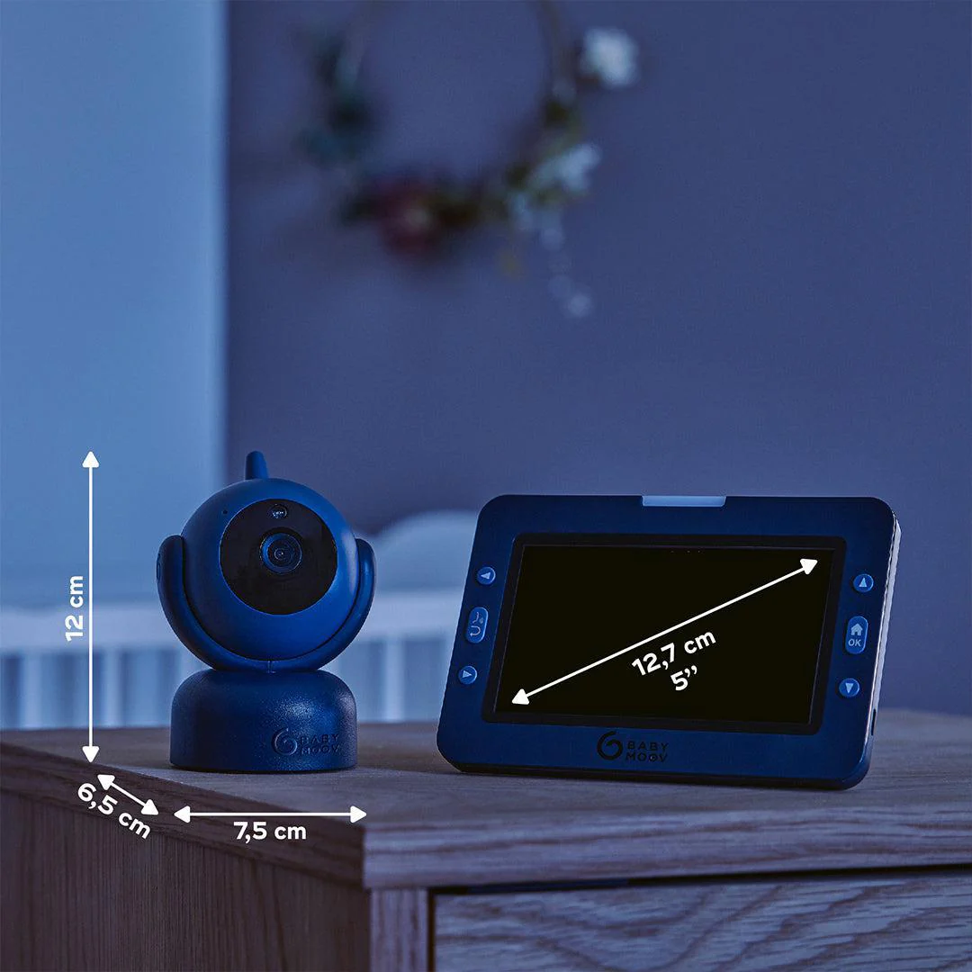 Babymoov YOO MASTER PLUS HD Motorised video babymonitor, screen 5" - Blue - Image 7