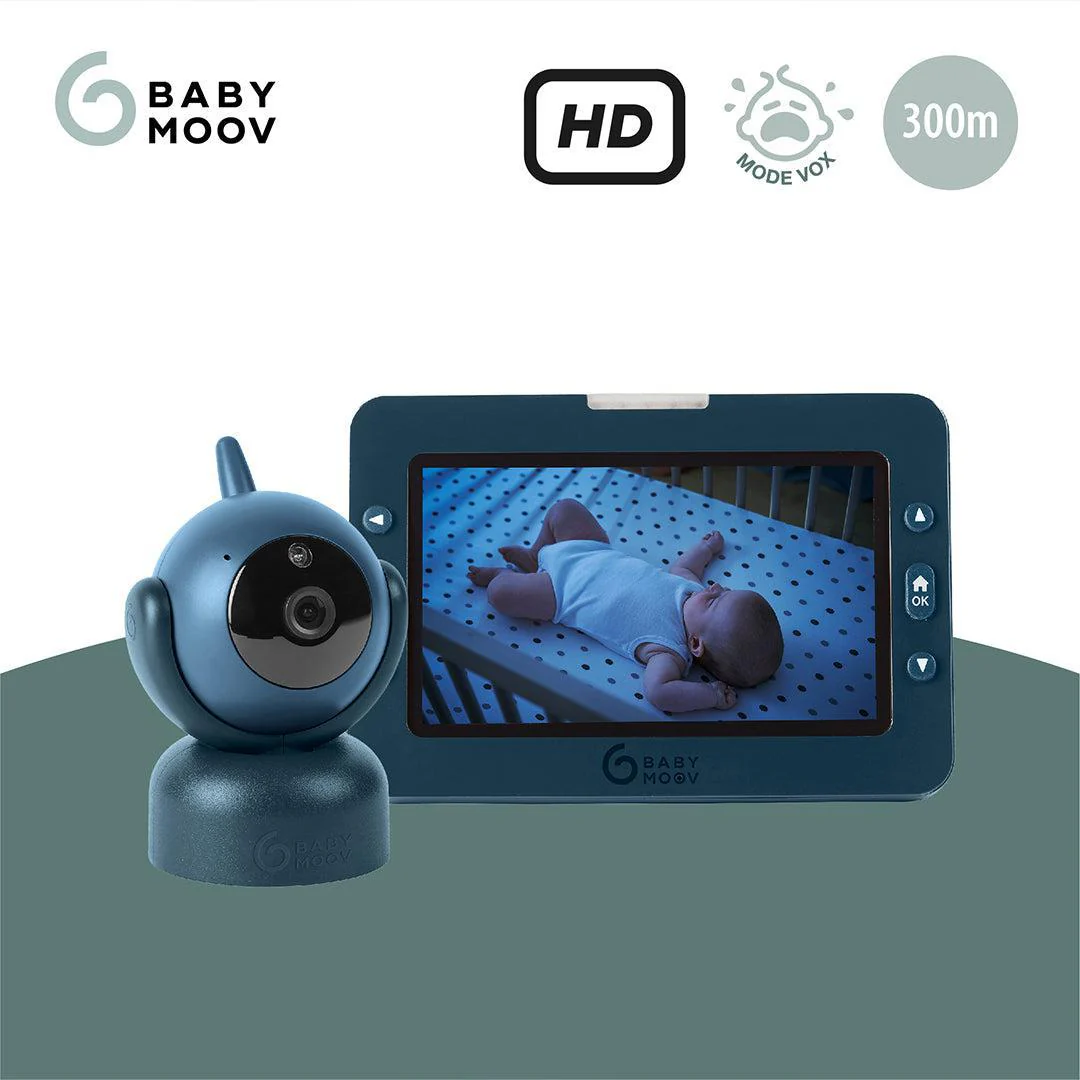 Babymoov YOO MASTER PLUS HD Motorised video babymonitor, screen 5" - Blue - Image 8