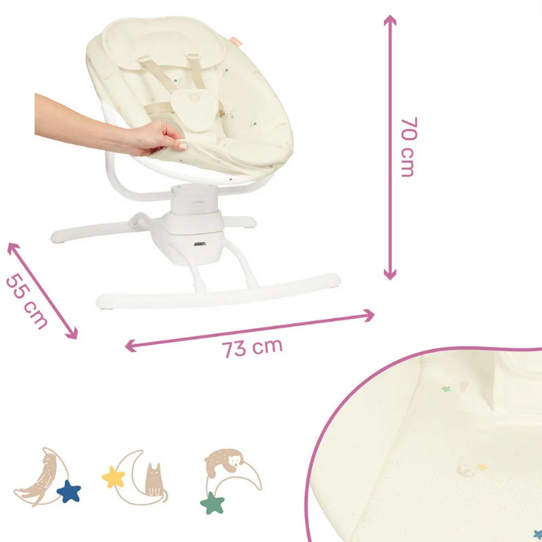 Badabulle Lateral Swing With Remote - Cream - Image 8