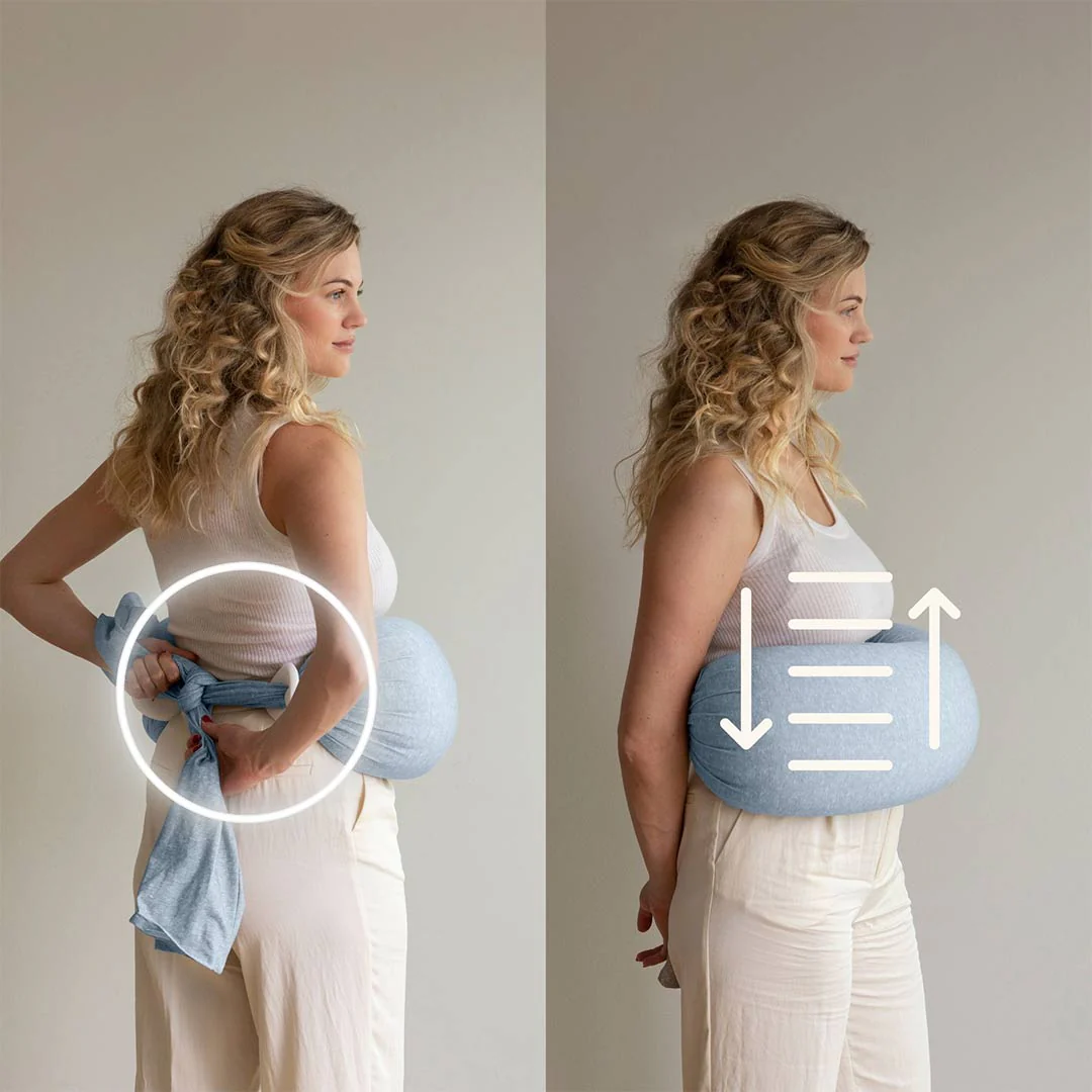 bbhugme Nursing Pillow - Blue Melange - Image 5
