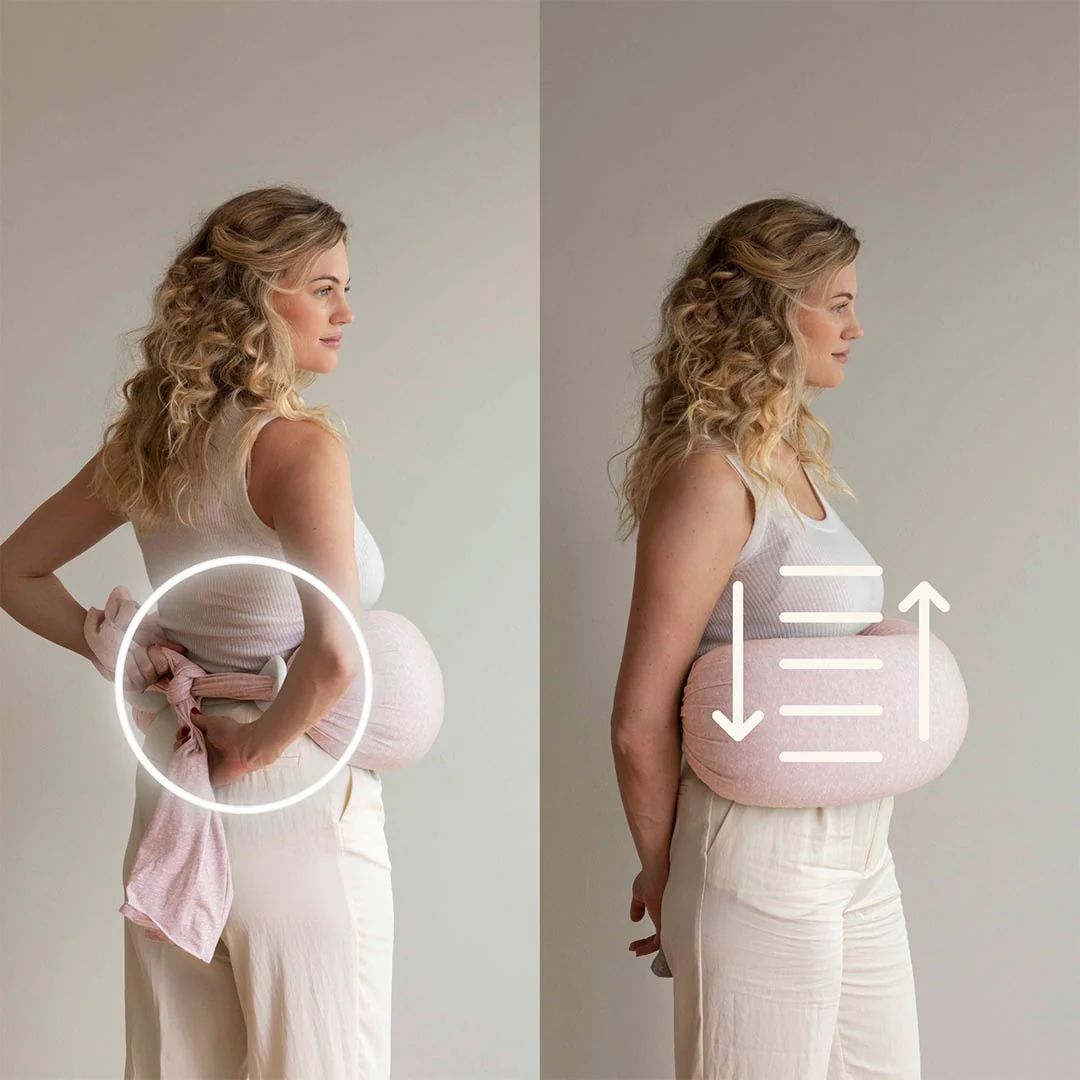 bbhugme Nursing Pillow - Pink Melange - Image 6
