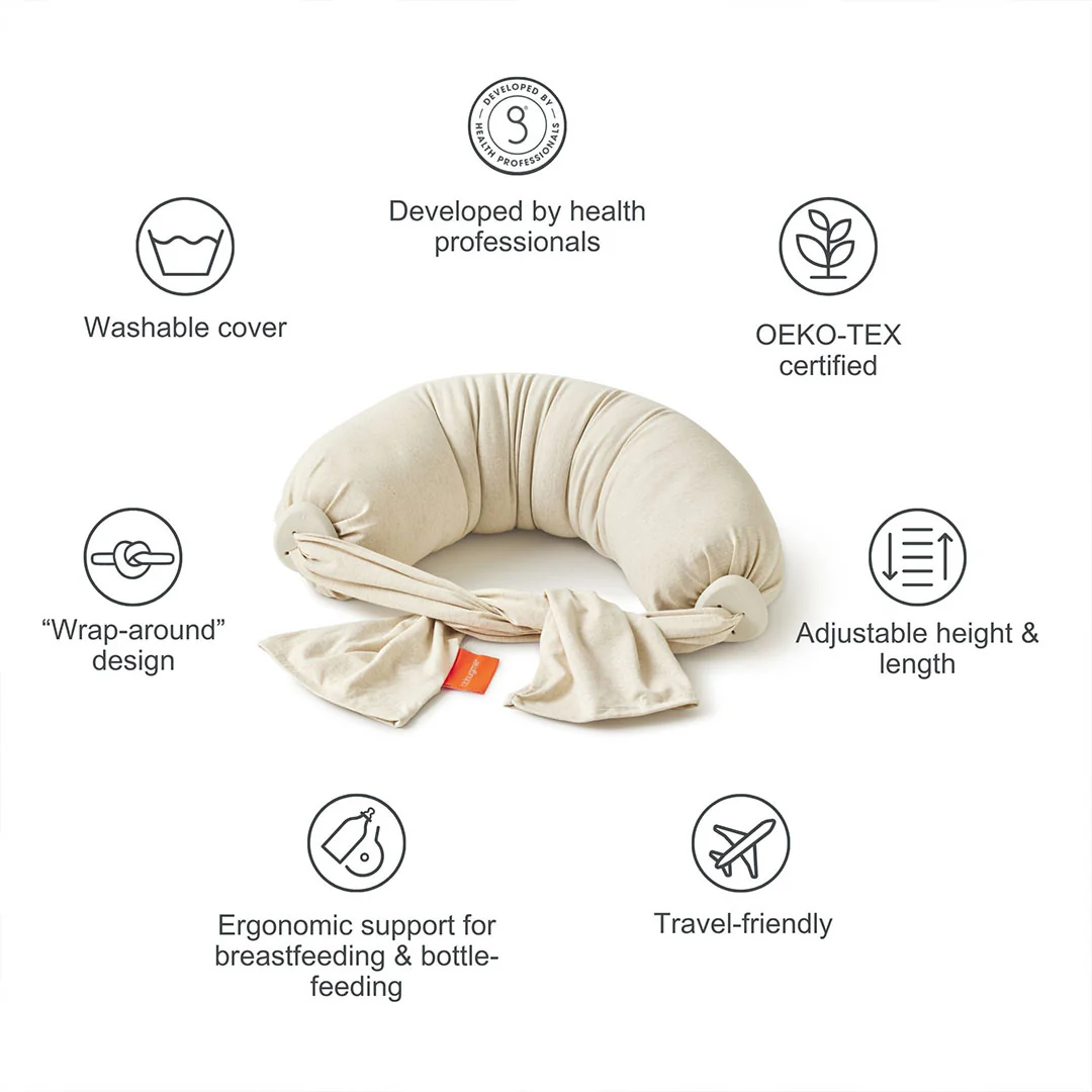 bbhugme Nursing Pillow - Soft White - Image 4