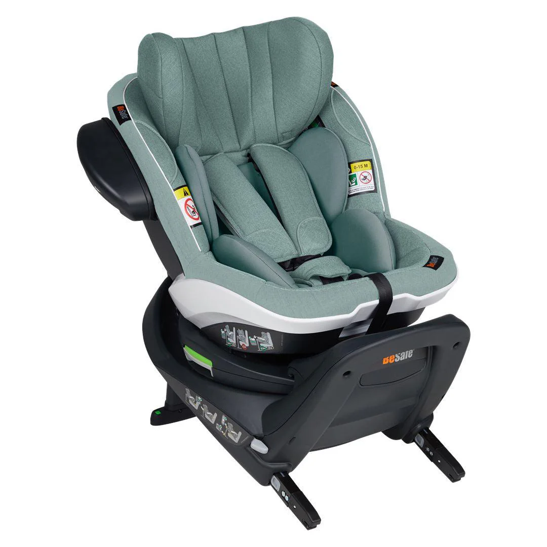 BeSafe iZi Turn i-Size Car Seat - Sea Green Melange - Image 3