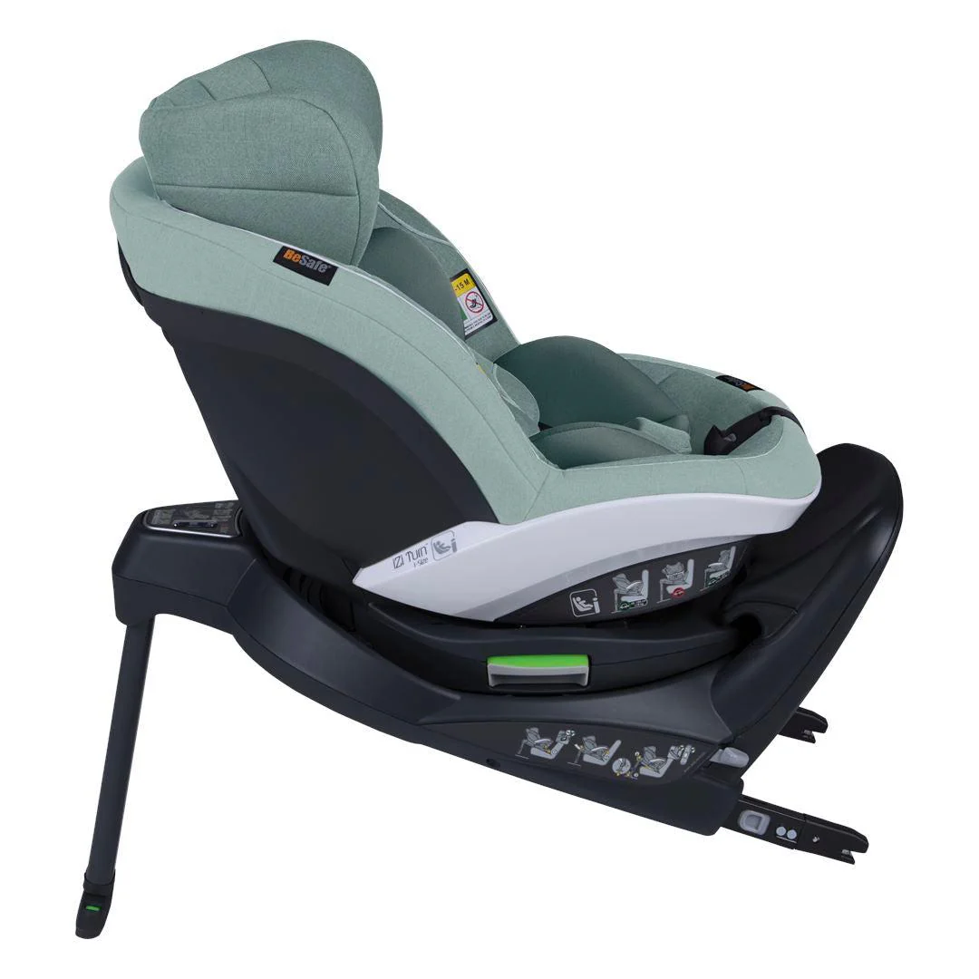 BeSafe iZi Turn i-Size Car Seat - Sea Green Melange - Image 7