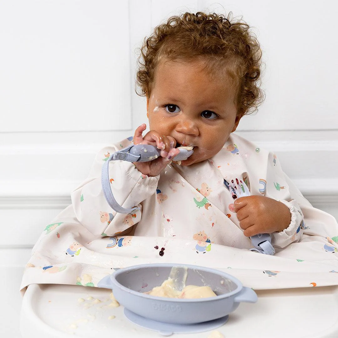 Bibado Handi No Drop Baby Cutlery - Mist - Image 5