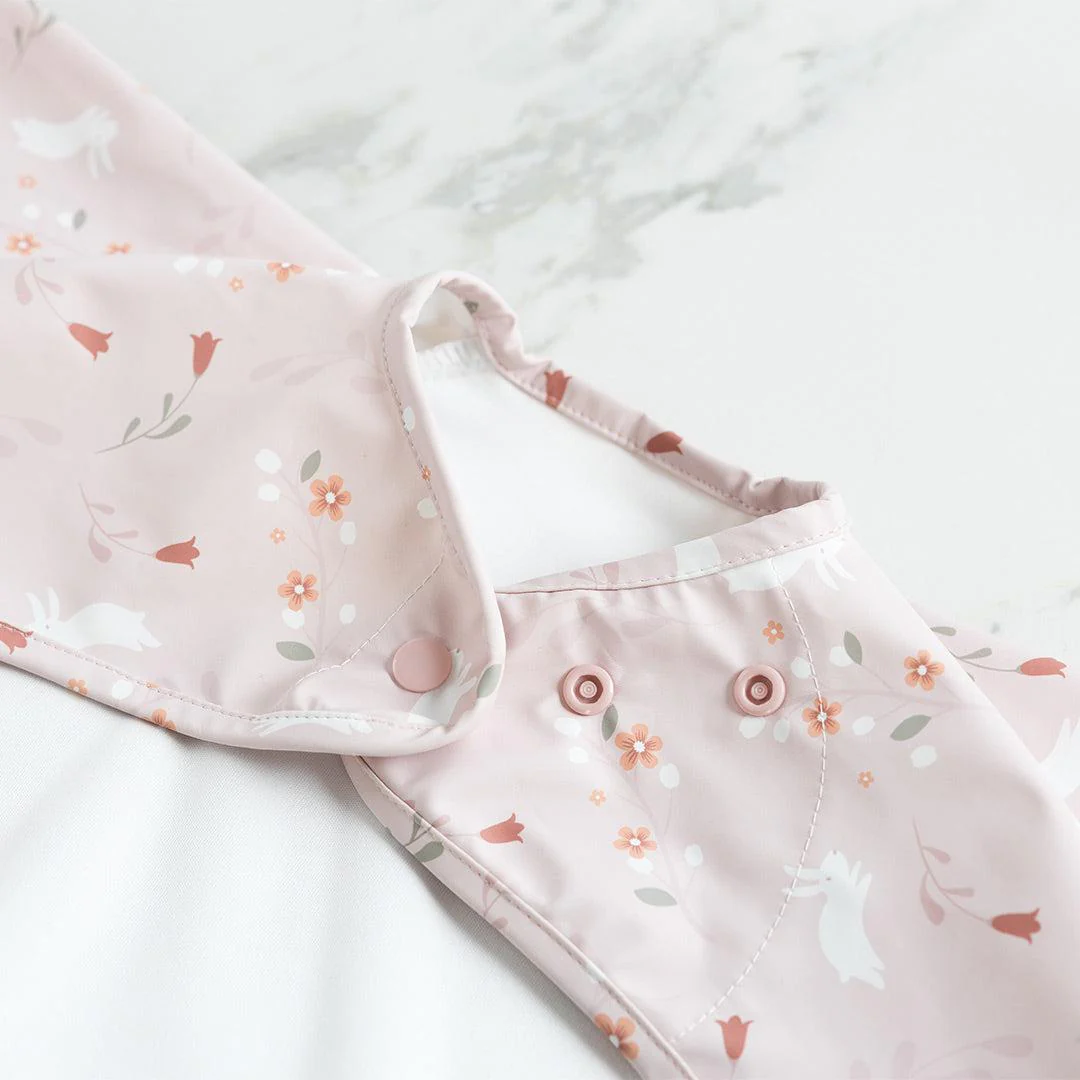 Bibado Long Sleeve Coverall Weaning Bib - Botanical Bunnies - Image 3