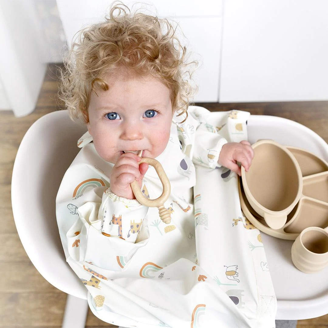 Bibado Long Sleeve Coverall Weaning Bib - Serengeti Spaghetti - Image 2