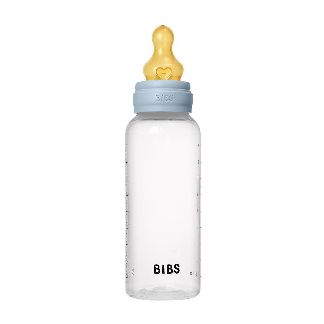 BIBS Baby Bottle Latex 1 Pack - Baby Blue - Image 4