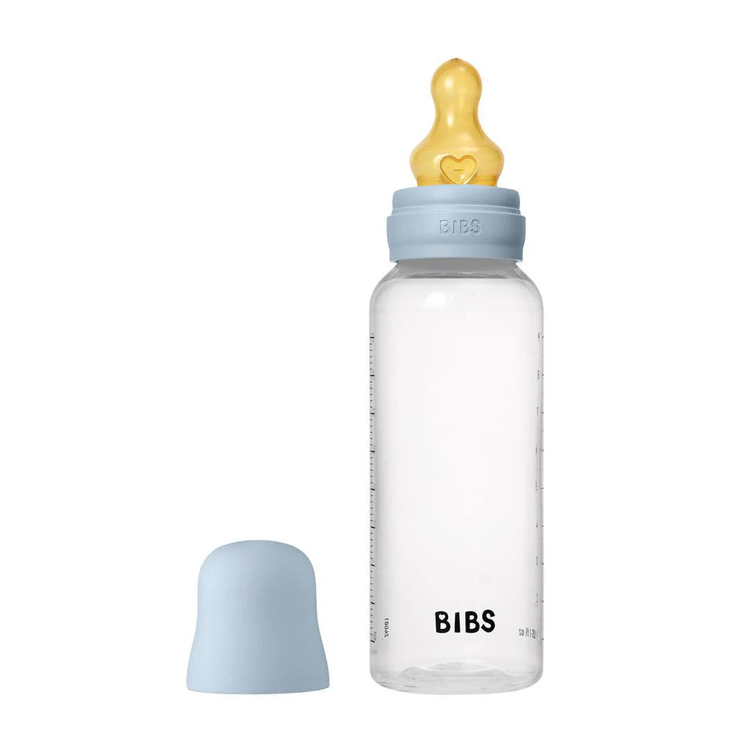 BIBS Baby Bottle Latex 1 Pack - Baby Blue - Image 6