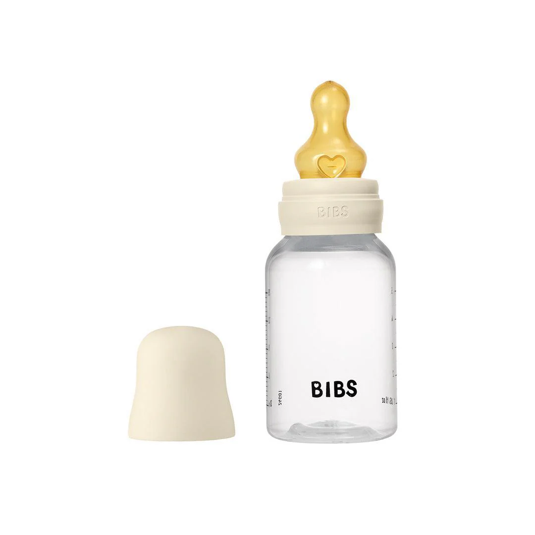 BIBS Baby Bottle Latex 1 Pack - Ivory - Image 3